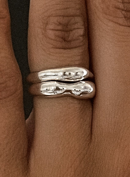 Petite Hera Sculptural Ring Stack Sterling Silver