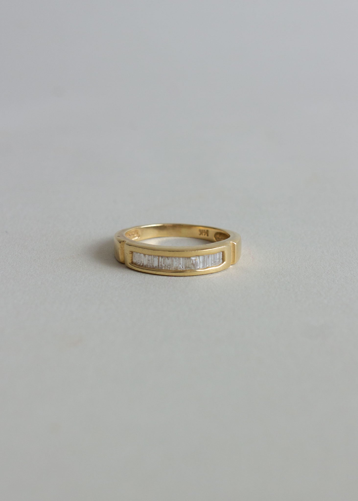 Vintage baguette diamond ring outlet