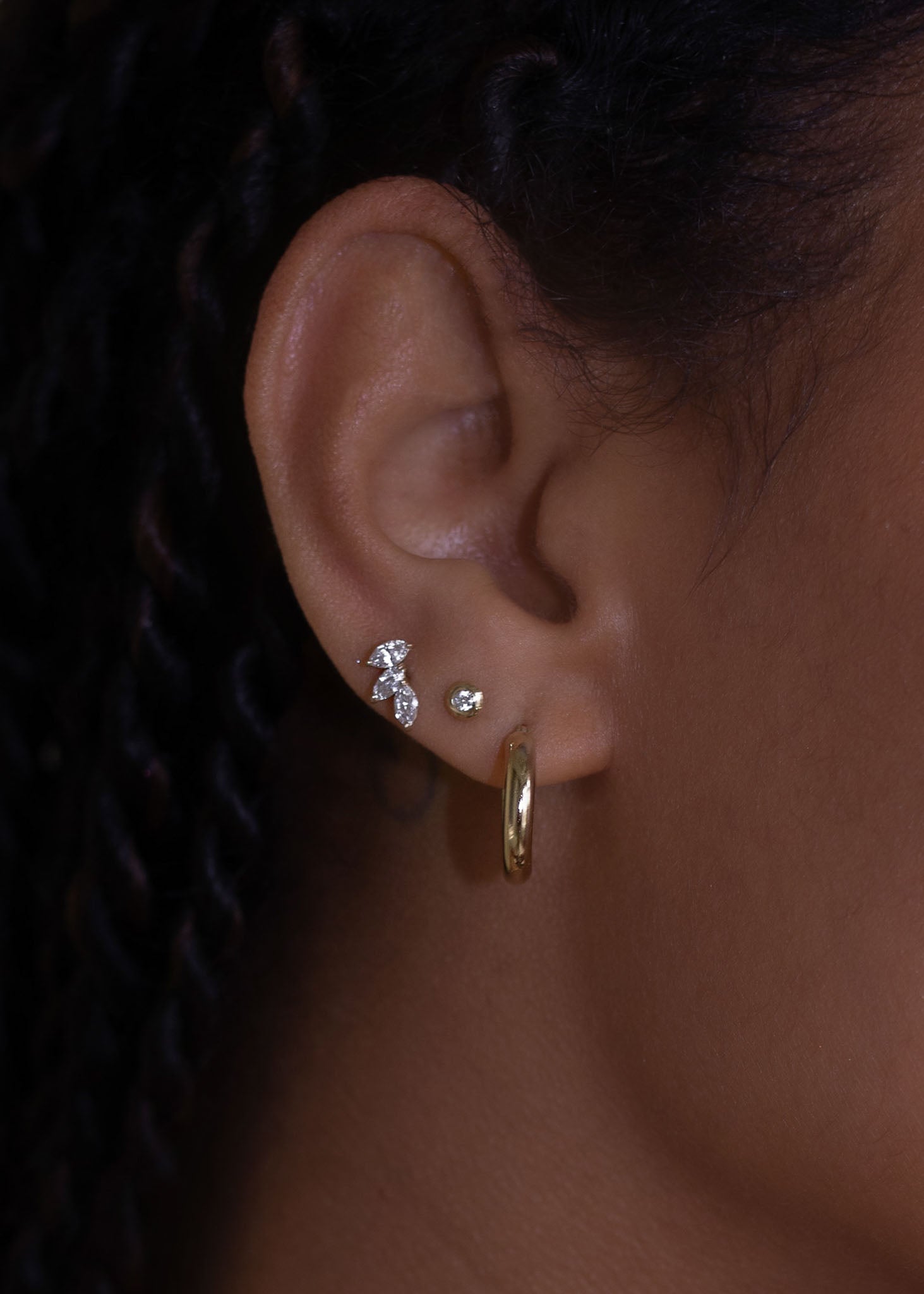 Olivia Round Diamond Stud Earrings
