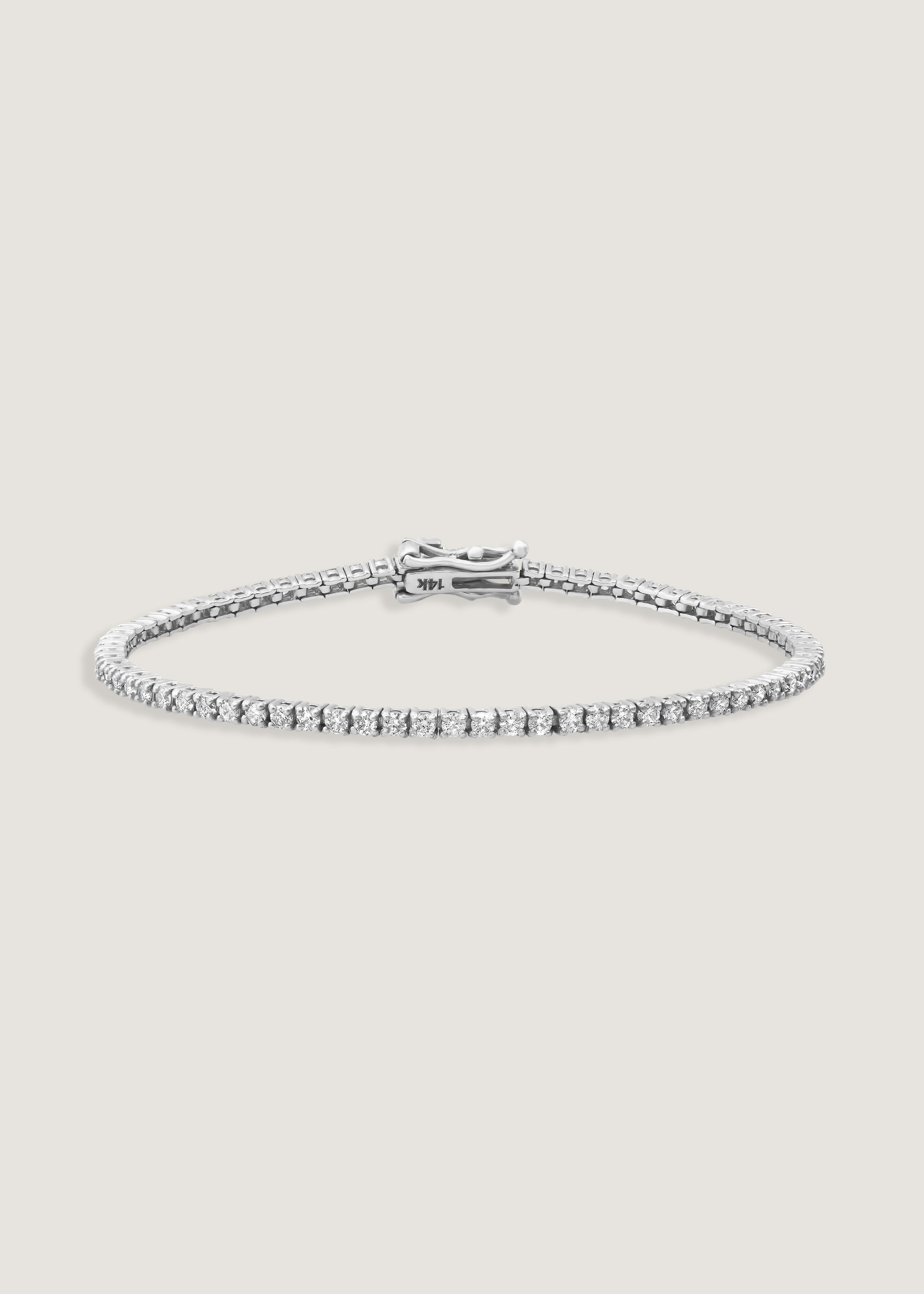 Classic Diana Tennis Bracelet White Gold