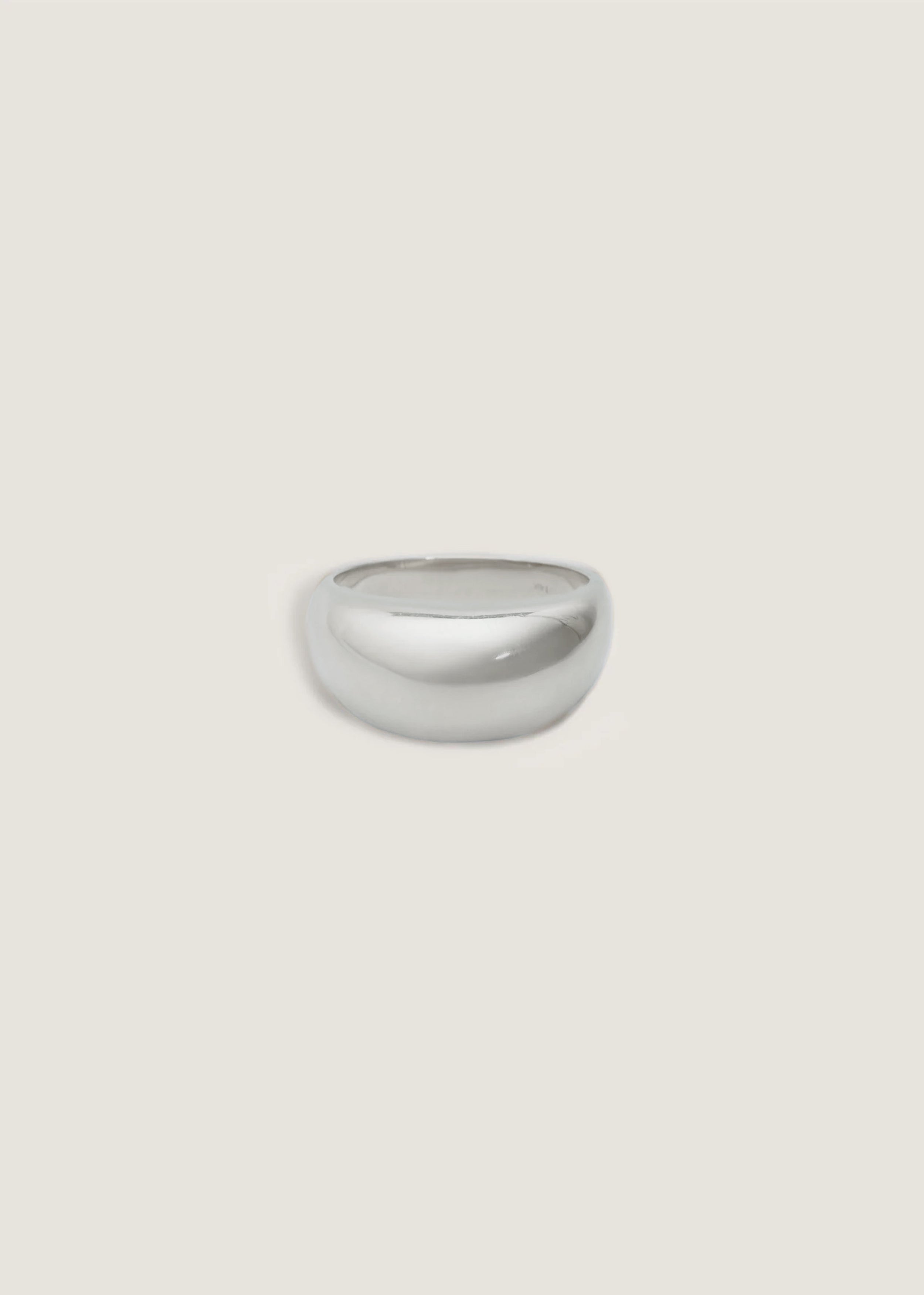 Dare To Love Bold Hollow Dome Ring Silver | Kinn Studio