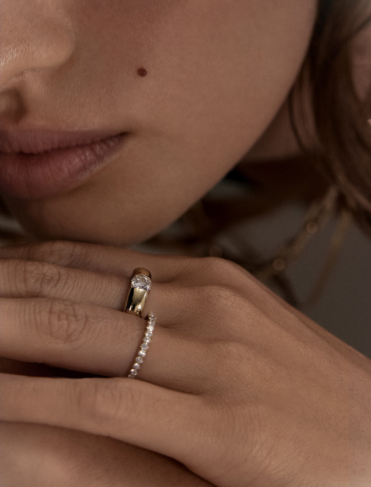 alt="Annika Tension Set Diamond Ring"