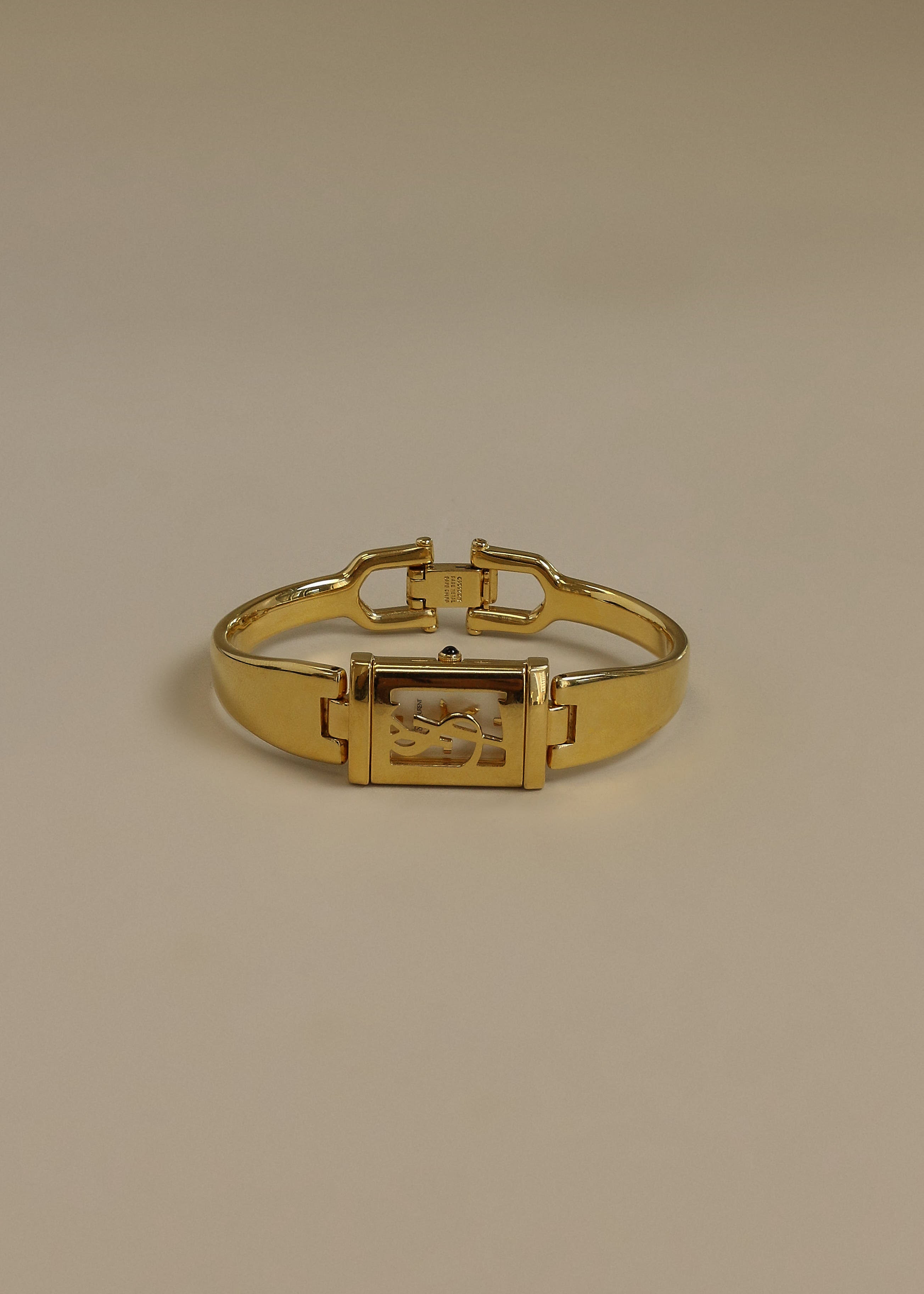 Vintage YSL Gold Bangle Watch