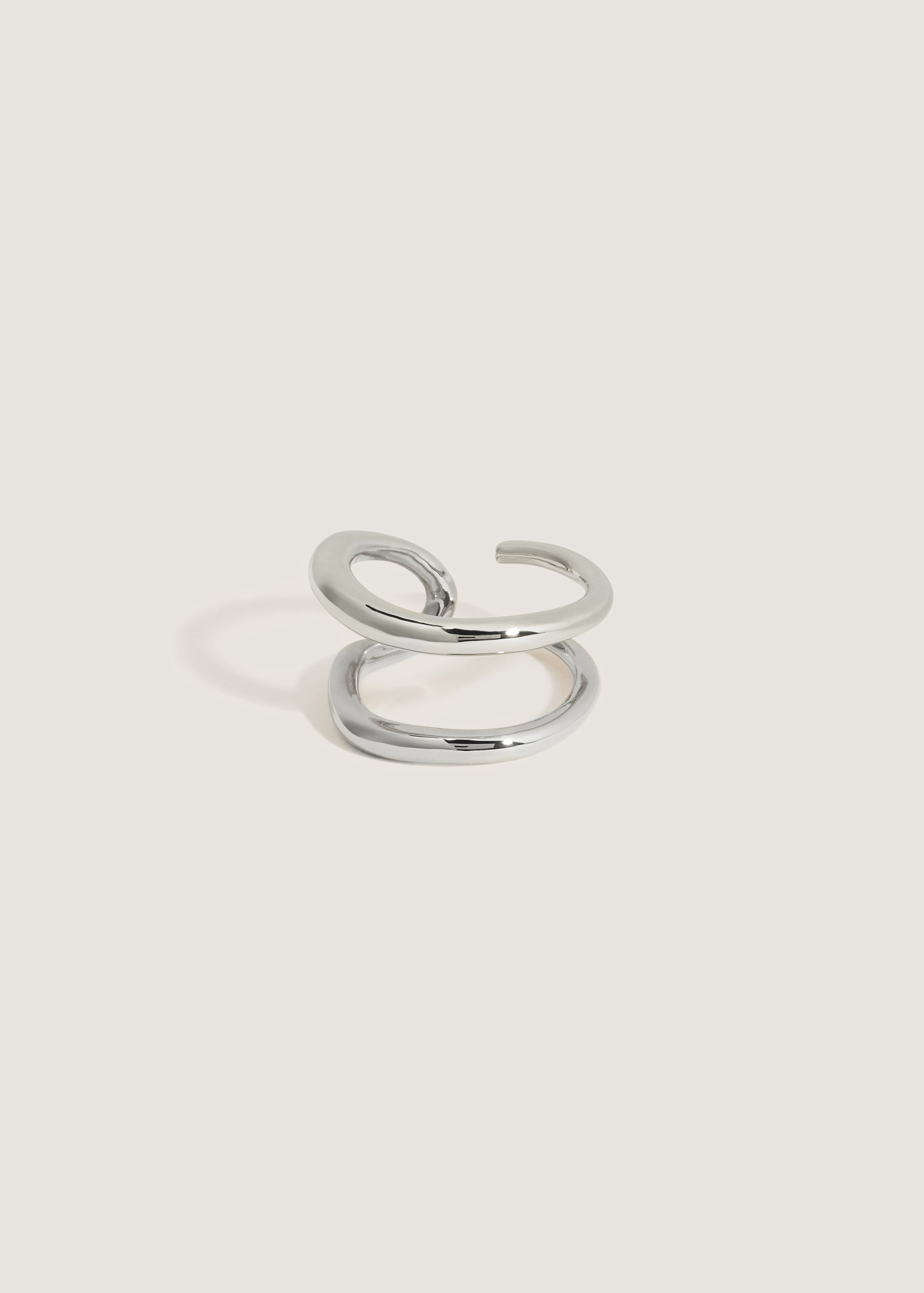 Kinn Lena Double Passage Sculptural Ring/Ear Cuff Silver
