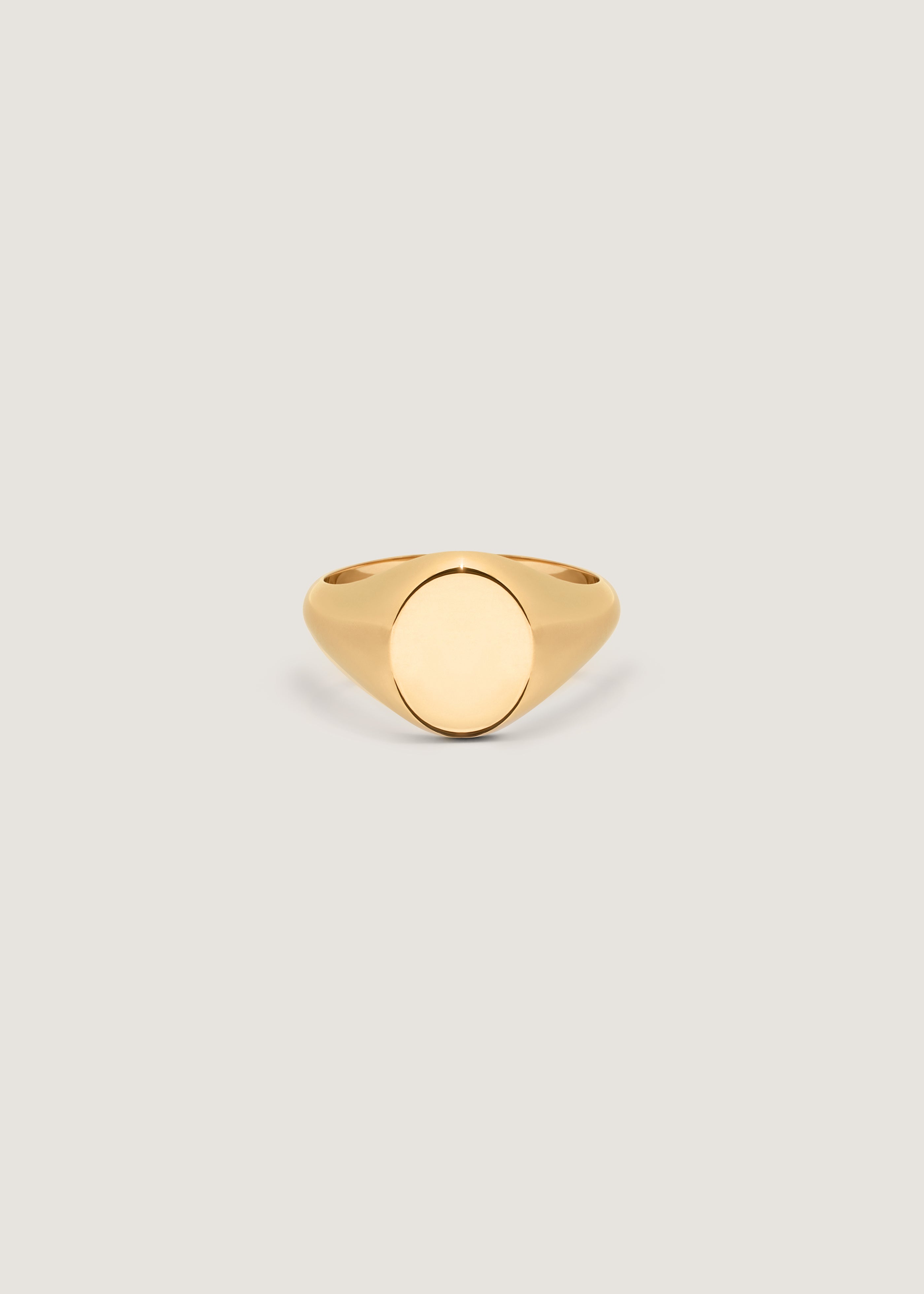 Men's Solid Gold Signet Ring Oval | Kinn Studio