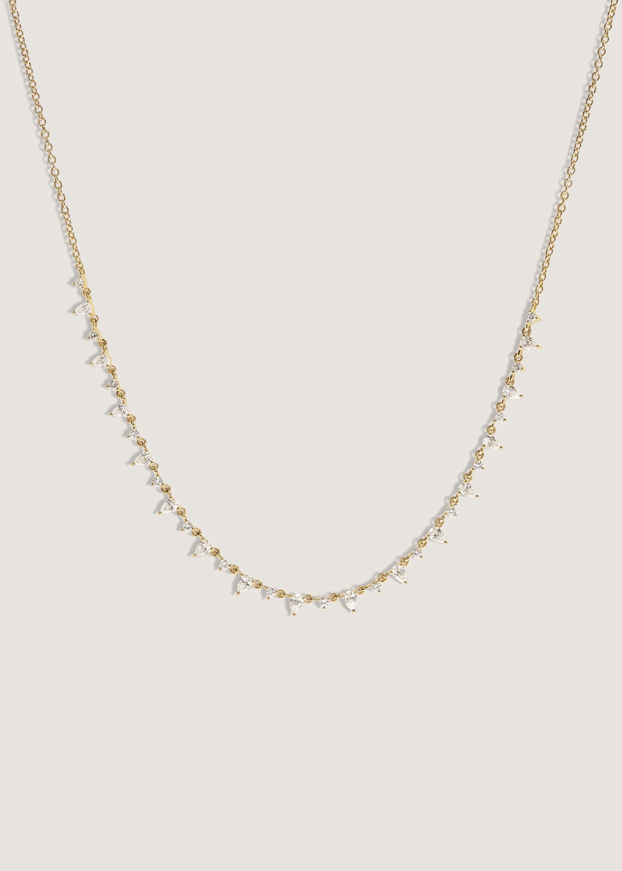 Juliette Alternating Diamond Row Necklace | Kinn Studio