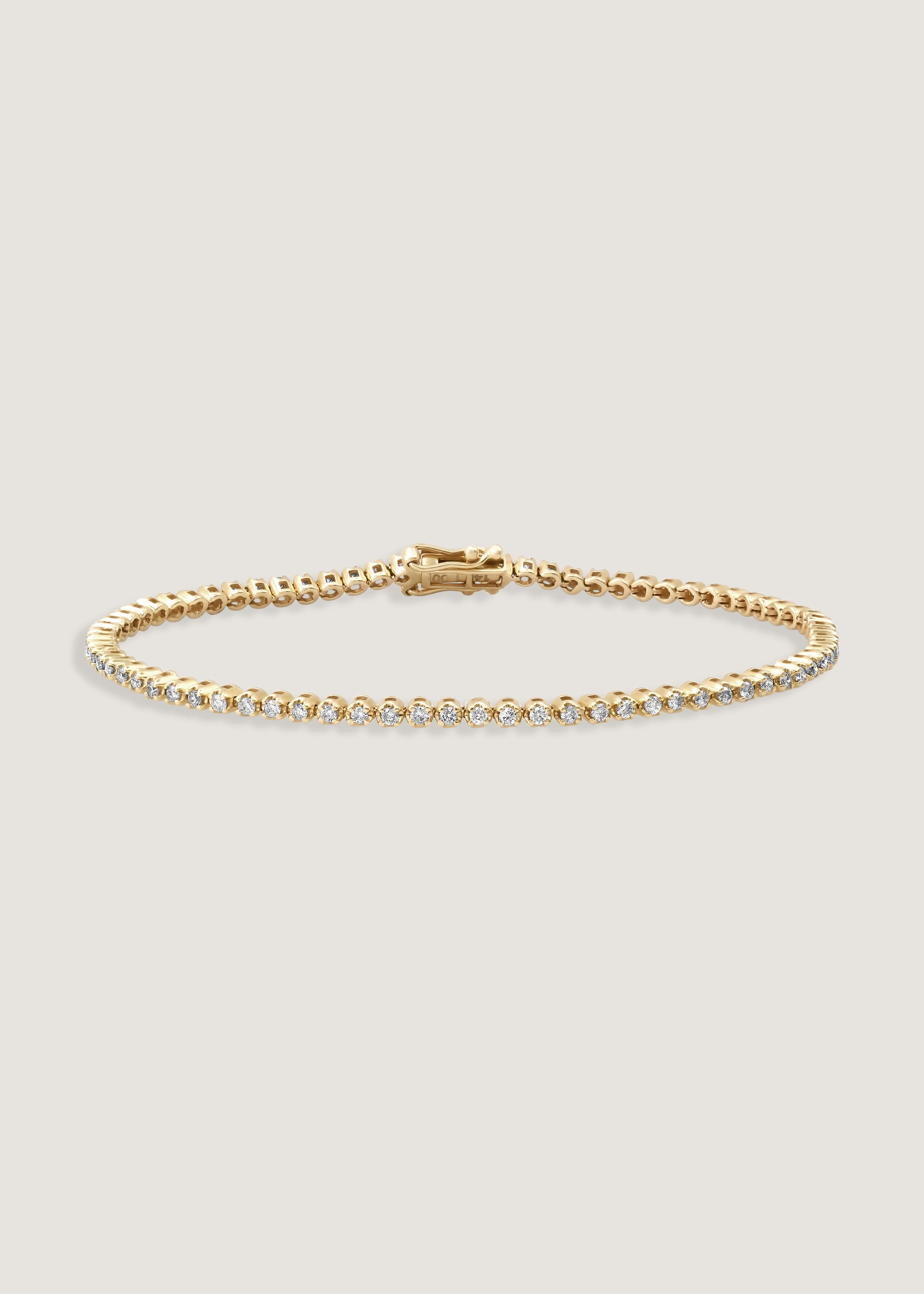 Petite Madison Tennis Bracelet Diamond Yellow Gold Kinn