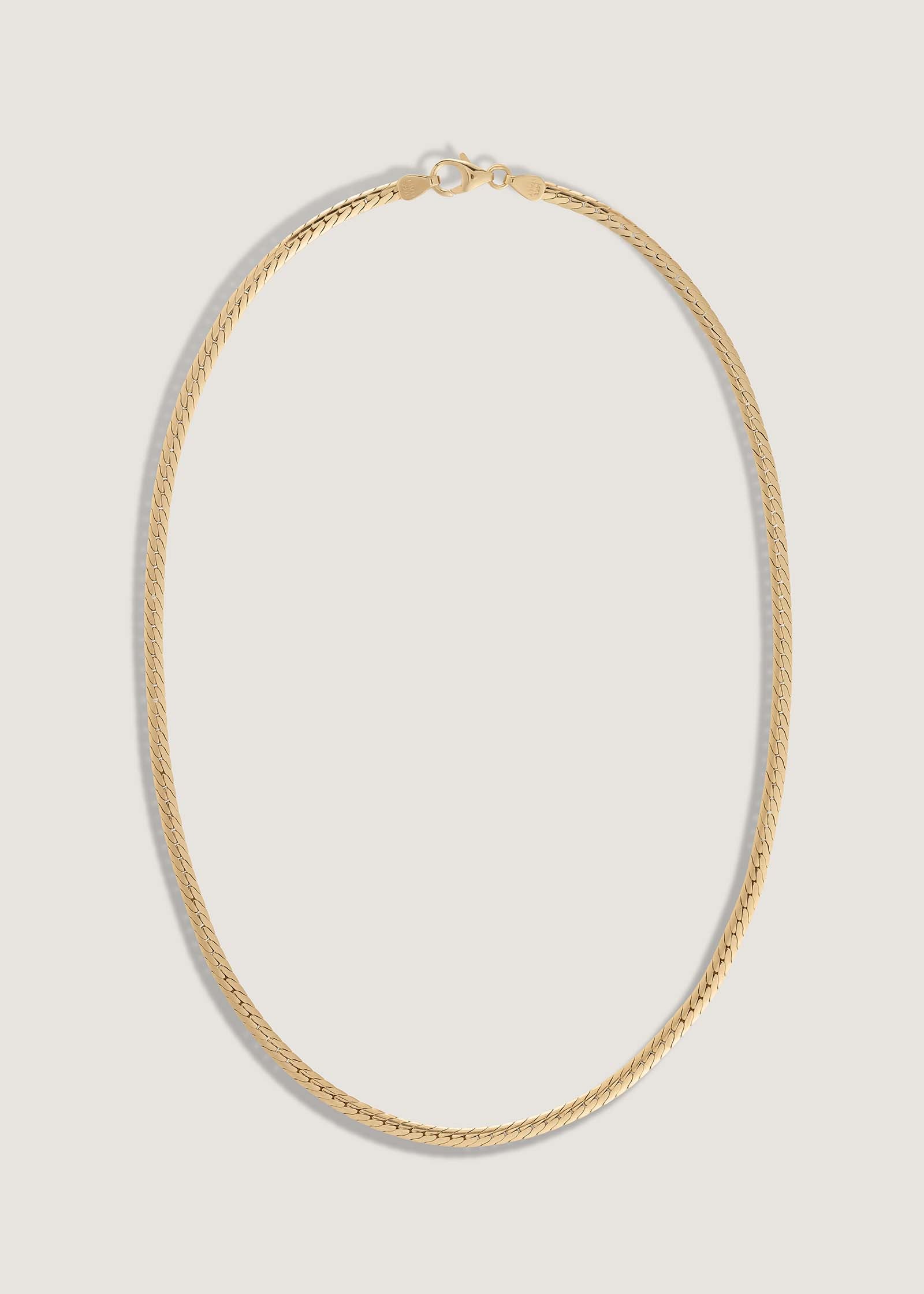 14k Gold Kennedy Herringbone Chain Necklace | Kinn