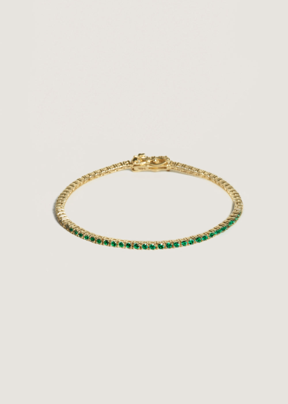 Emerald tennis bracelet yellow gold online