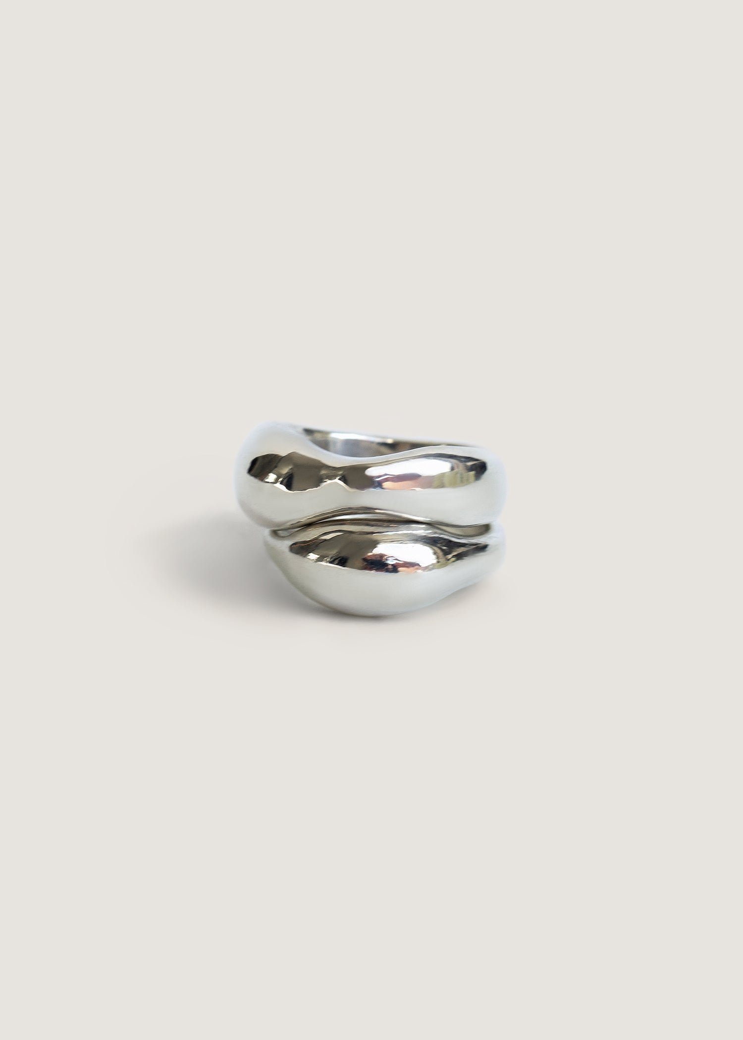Hera Sculptural Ring Stack Silver
