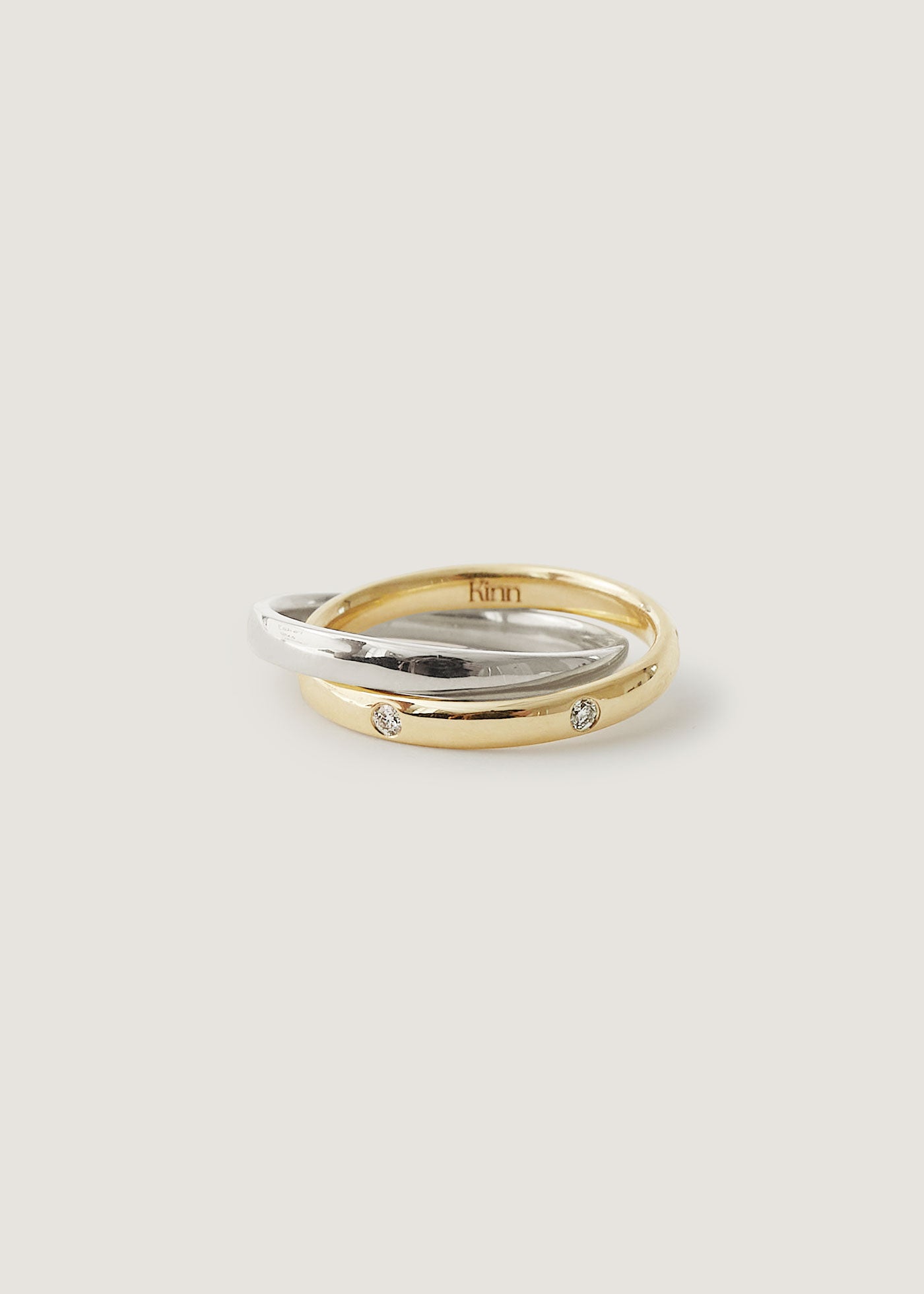 L'Amour Interlocking Ring Gold & Silver
