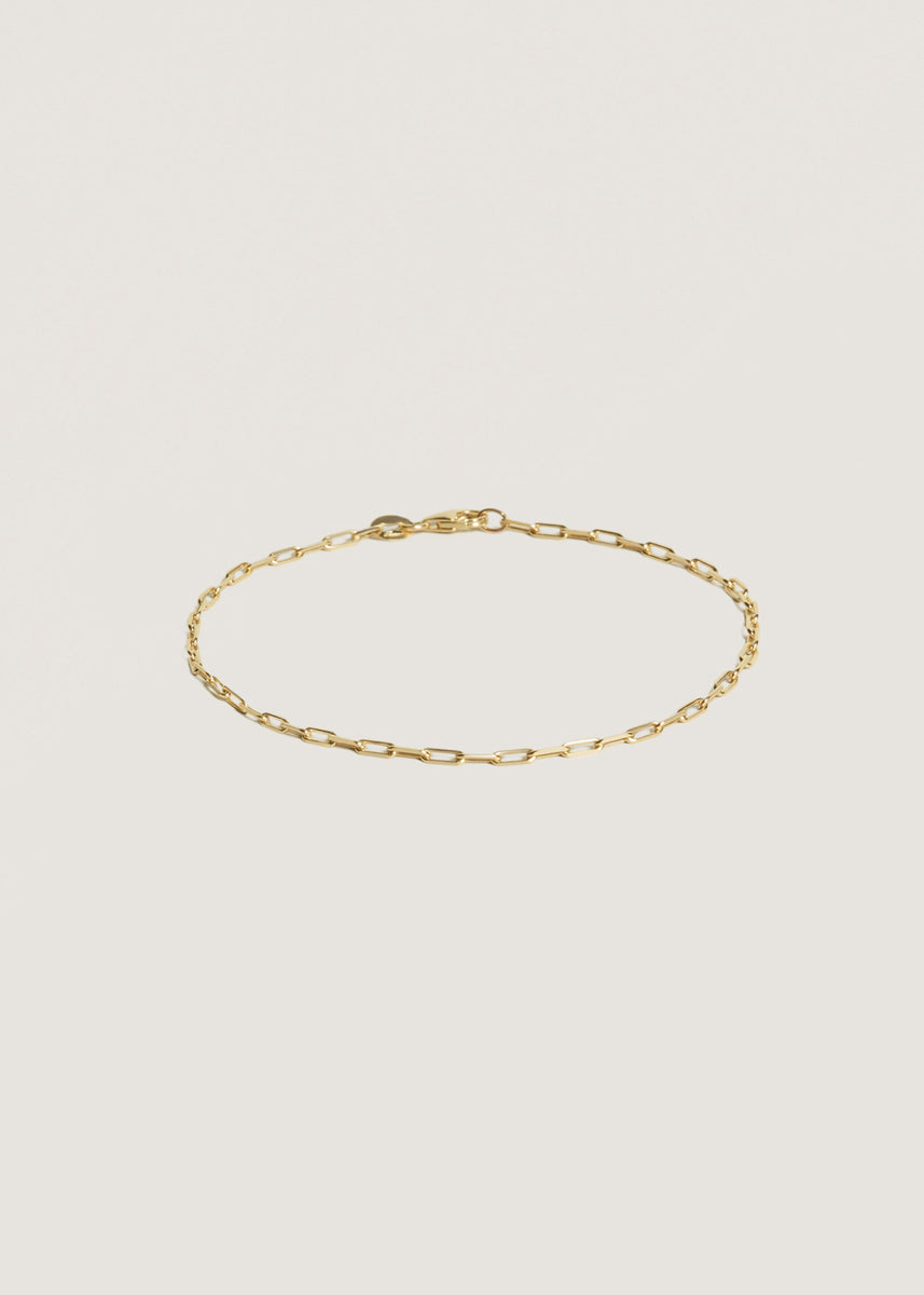 Micro Link Chain Bracelet 14k Gold - Kinn