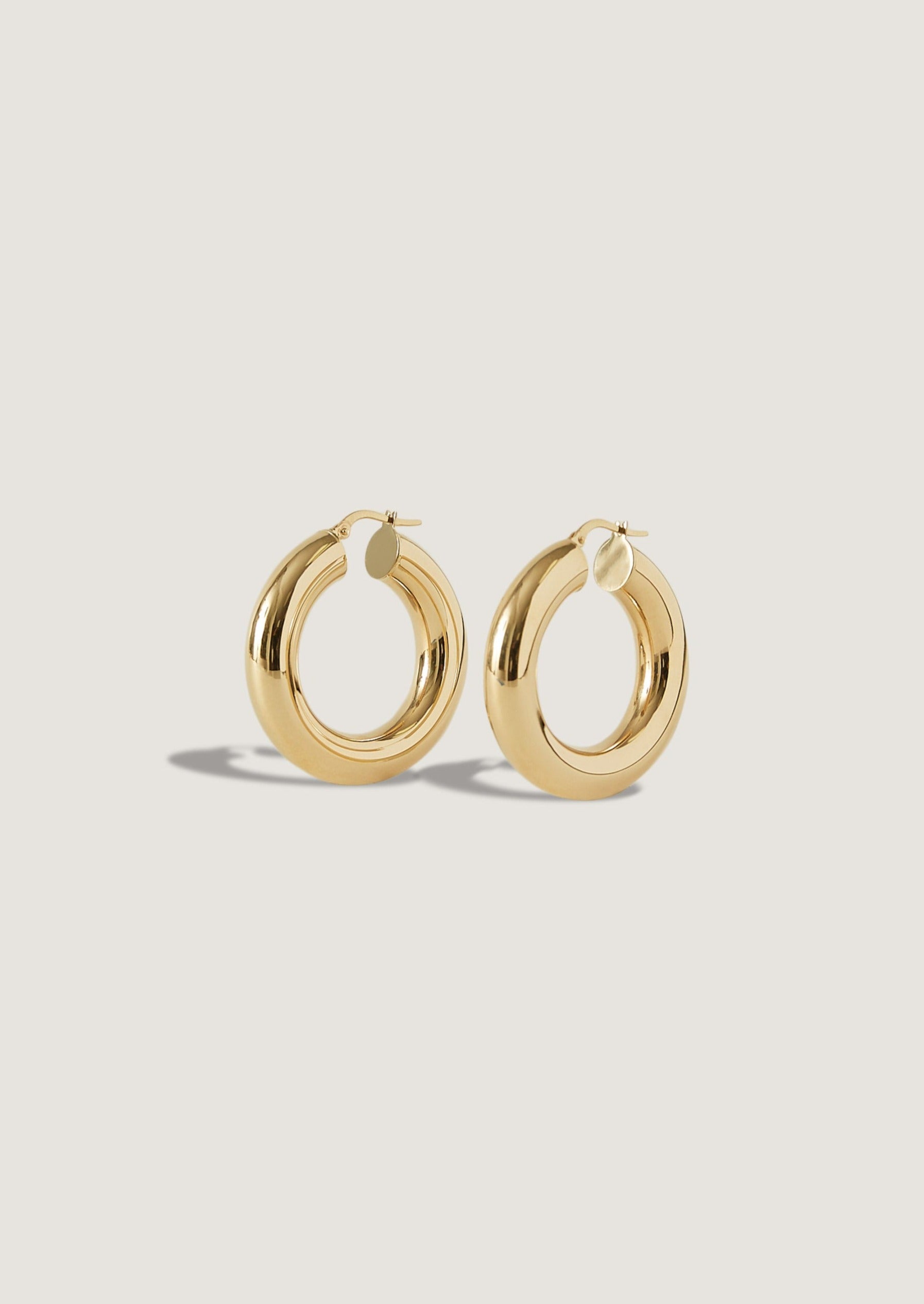 14k gold shop hoops medium