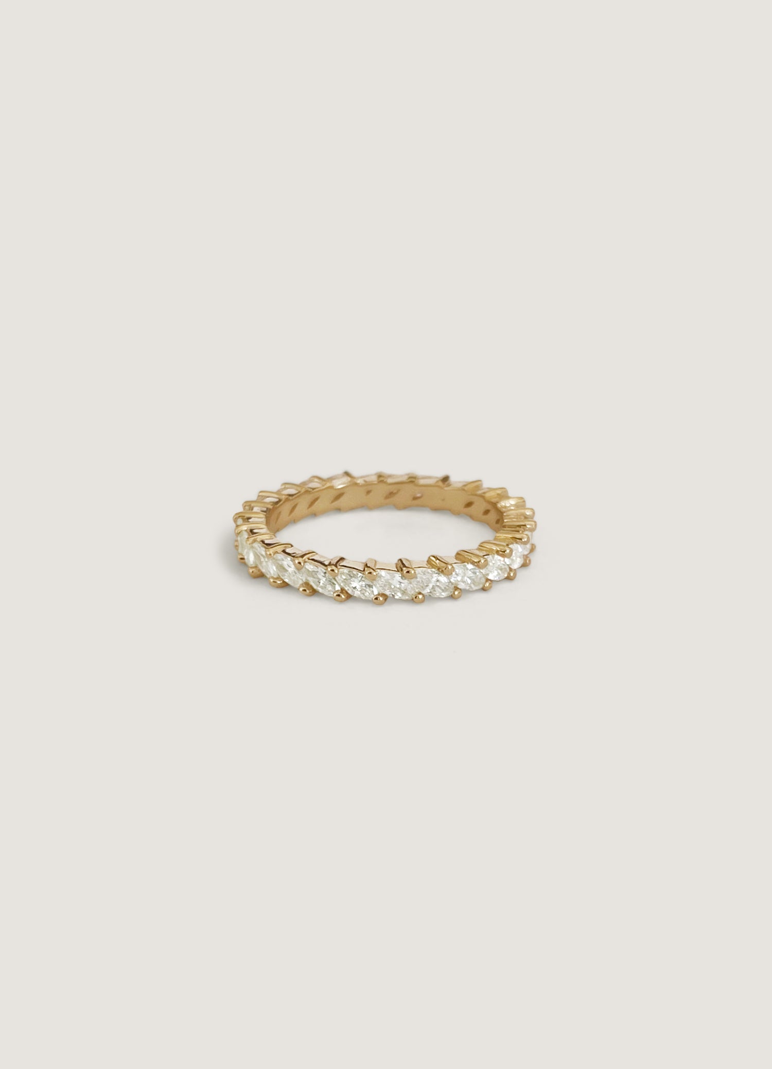 Marquise eternity sales band yellow gold