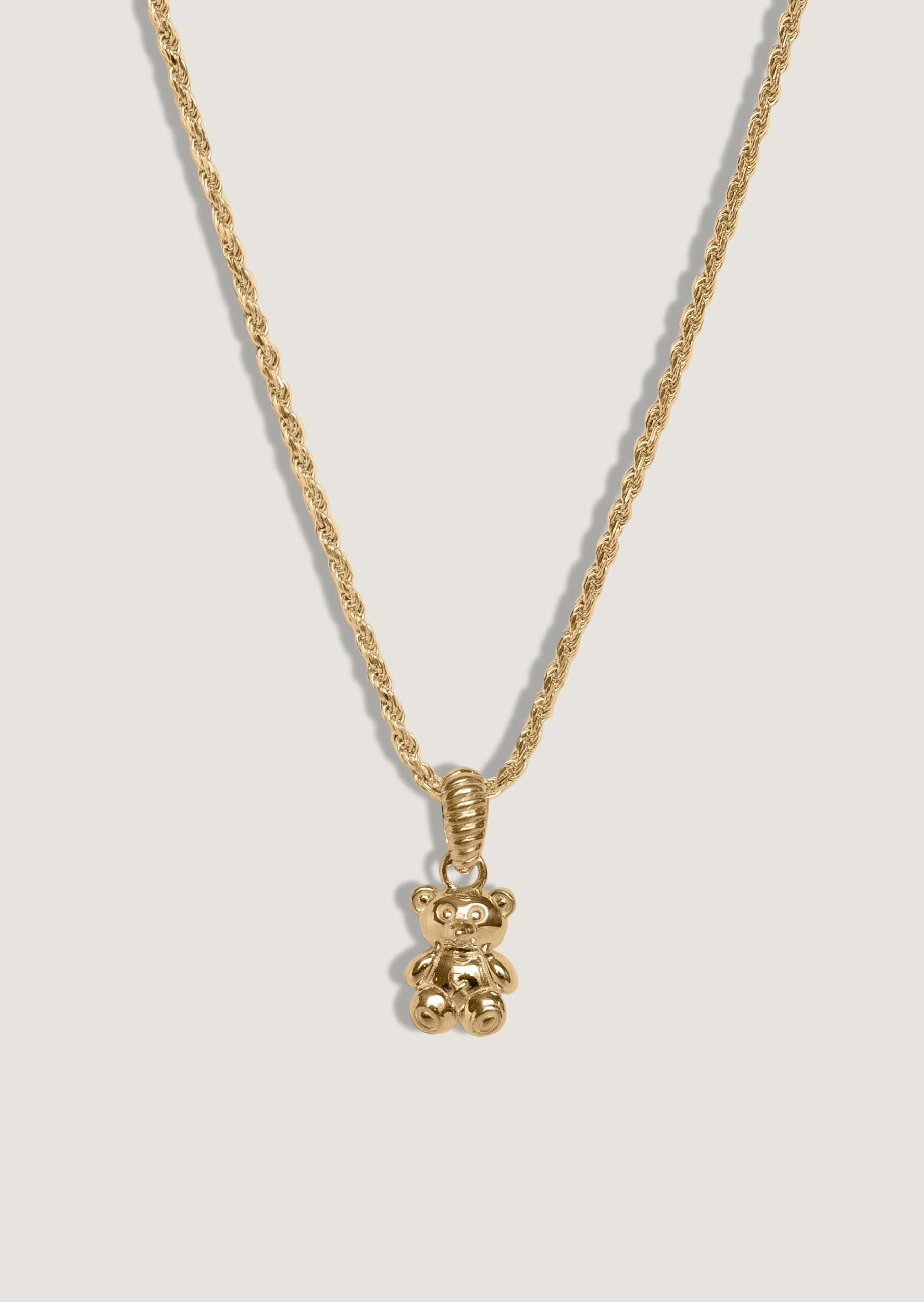 Oliver Teddy Bear Necklace Gold