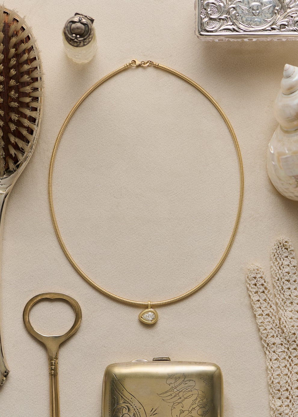 Colette Pear Shaped Diamond Pendant | Kinn Studio