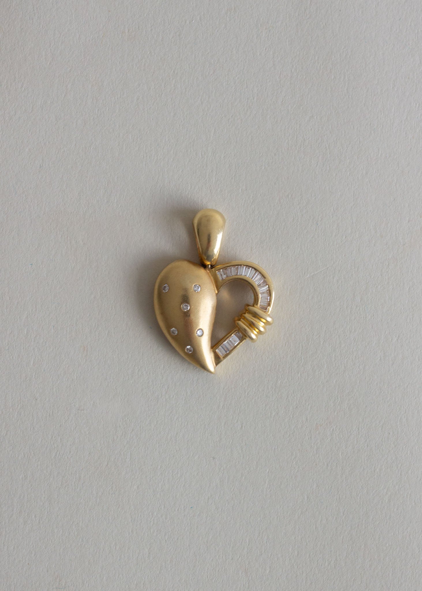 Vintage Asymmetrical Heart Pendant