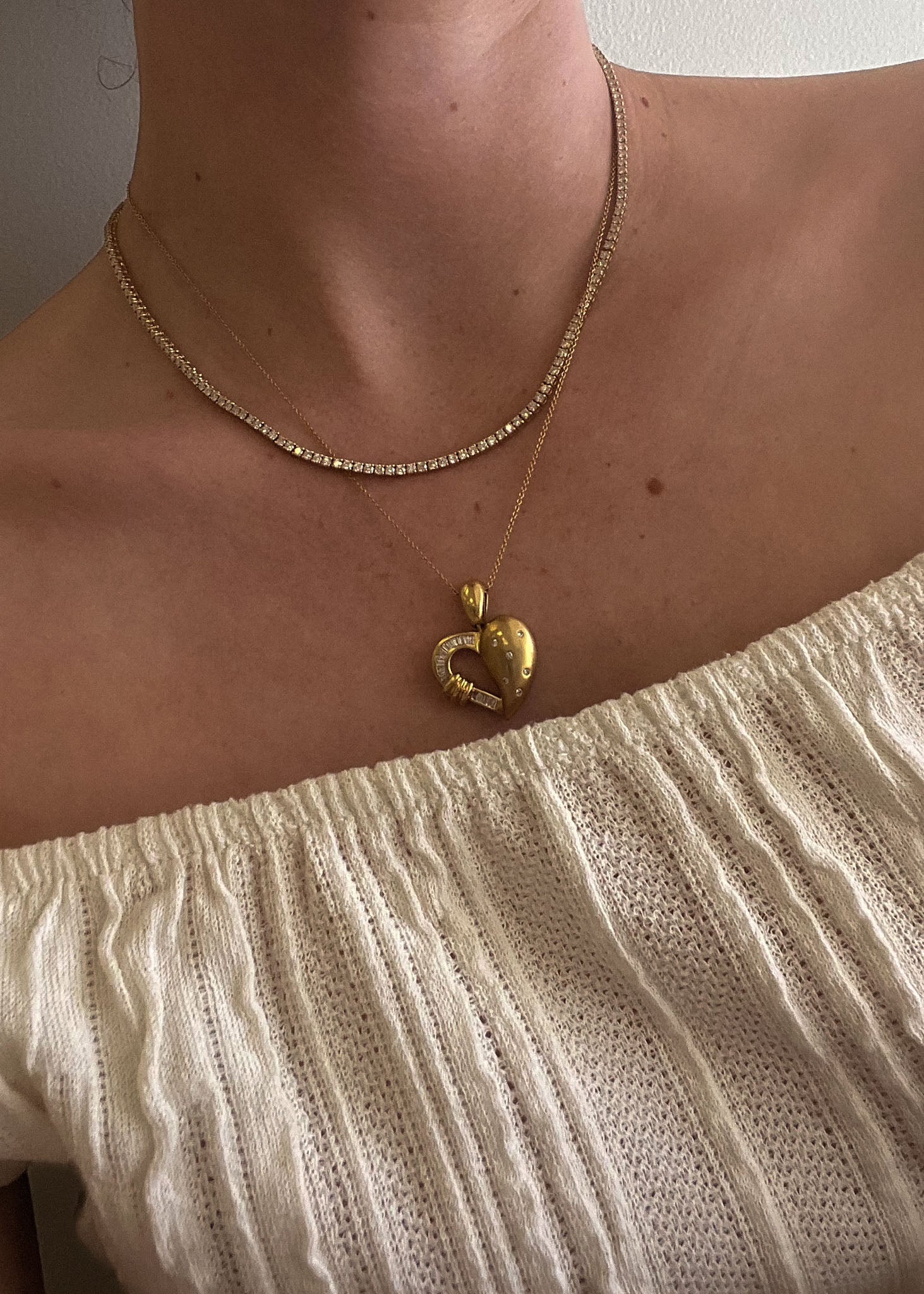 Vintage Asymmetrical Heart Pendant