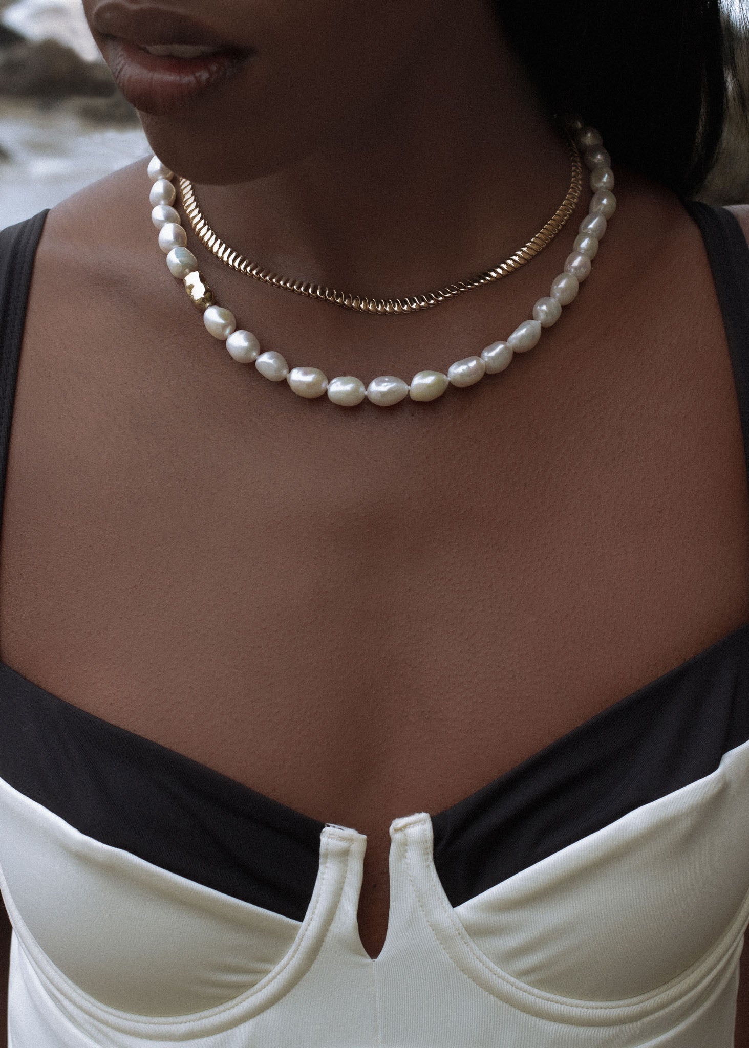 日本未発売【KINNSTUDIO】Link Chain Baroque Pearlネックレス Baroque Pearl Necklace - Kinn