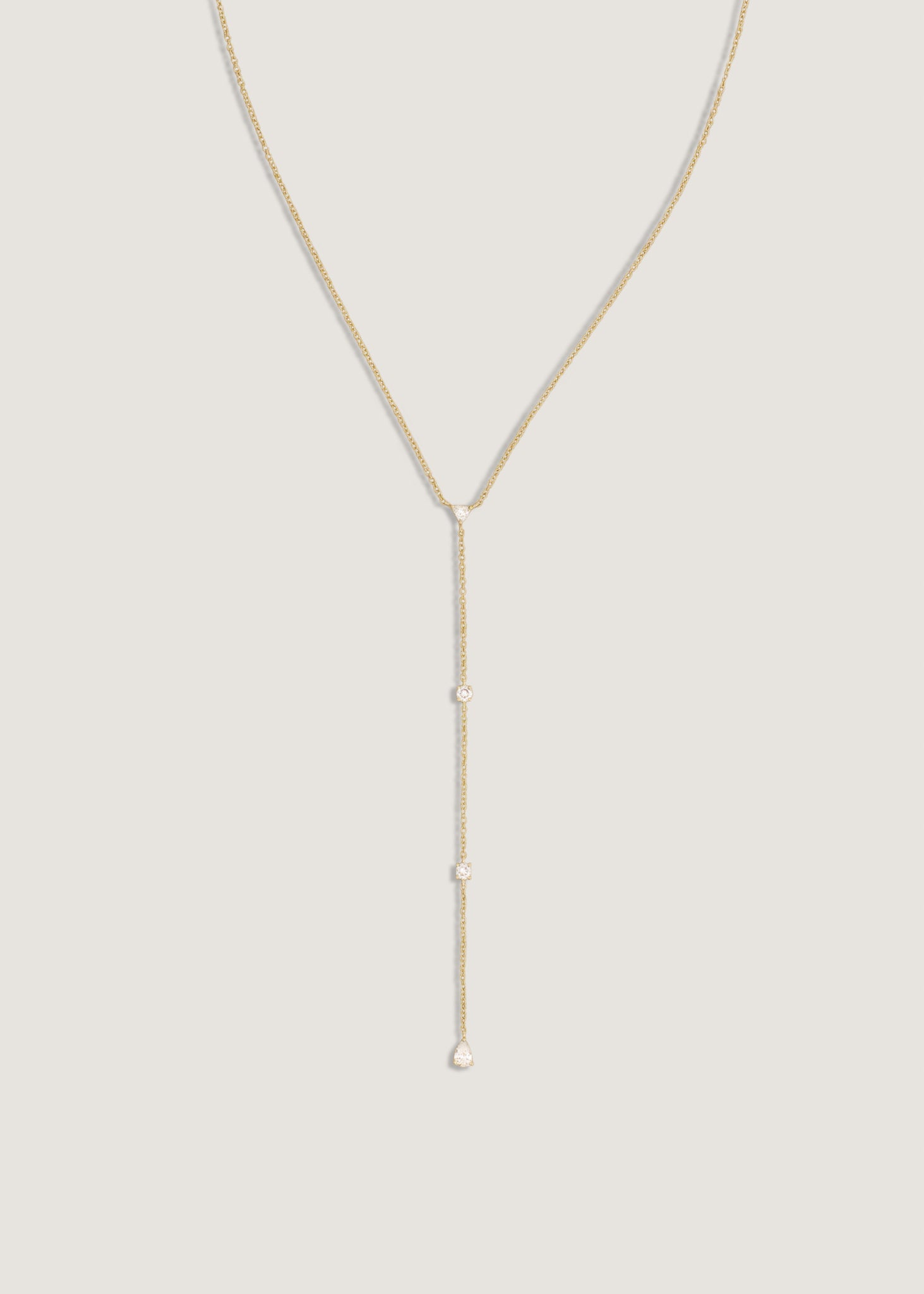 Mixed Lariat Necklace Diamond