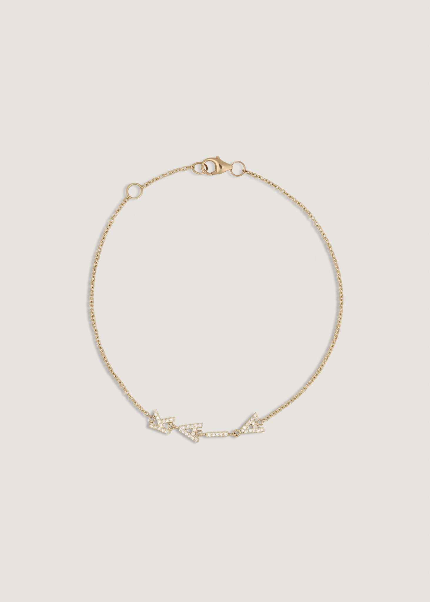 Bold Nameplate Bracelet Diamond