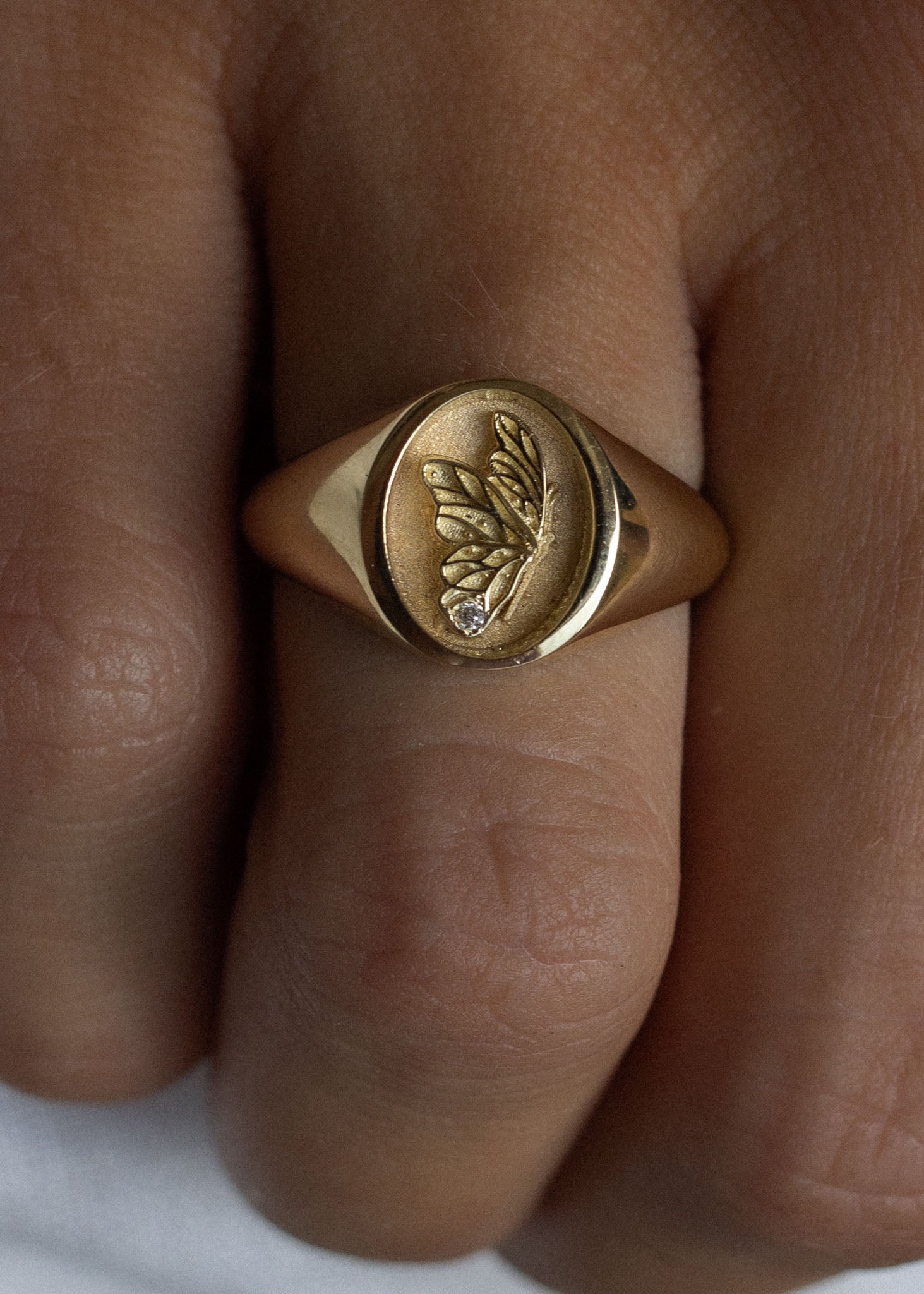 Juliette Butterfly Signet Ring