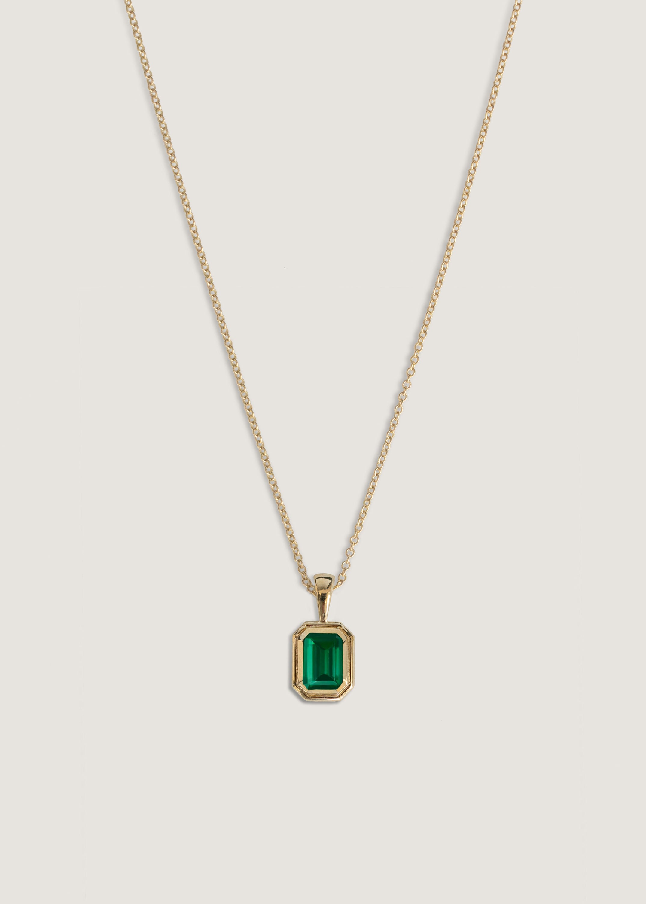 Baguette emerald necklace discount