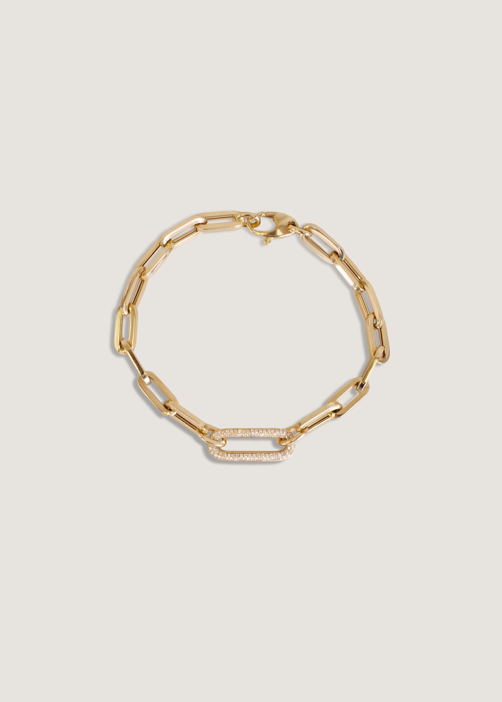 Bold Pavé Diamond Link Chain Bracelet