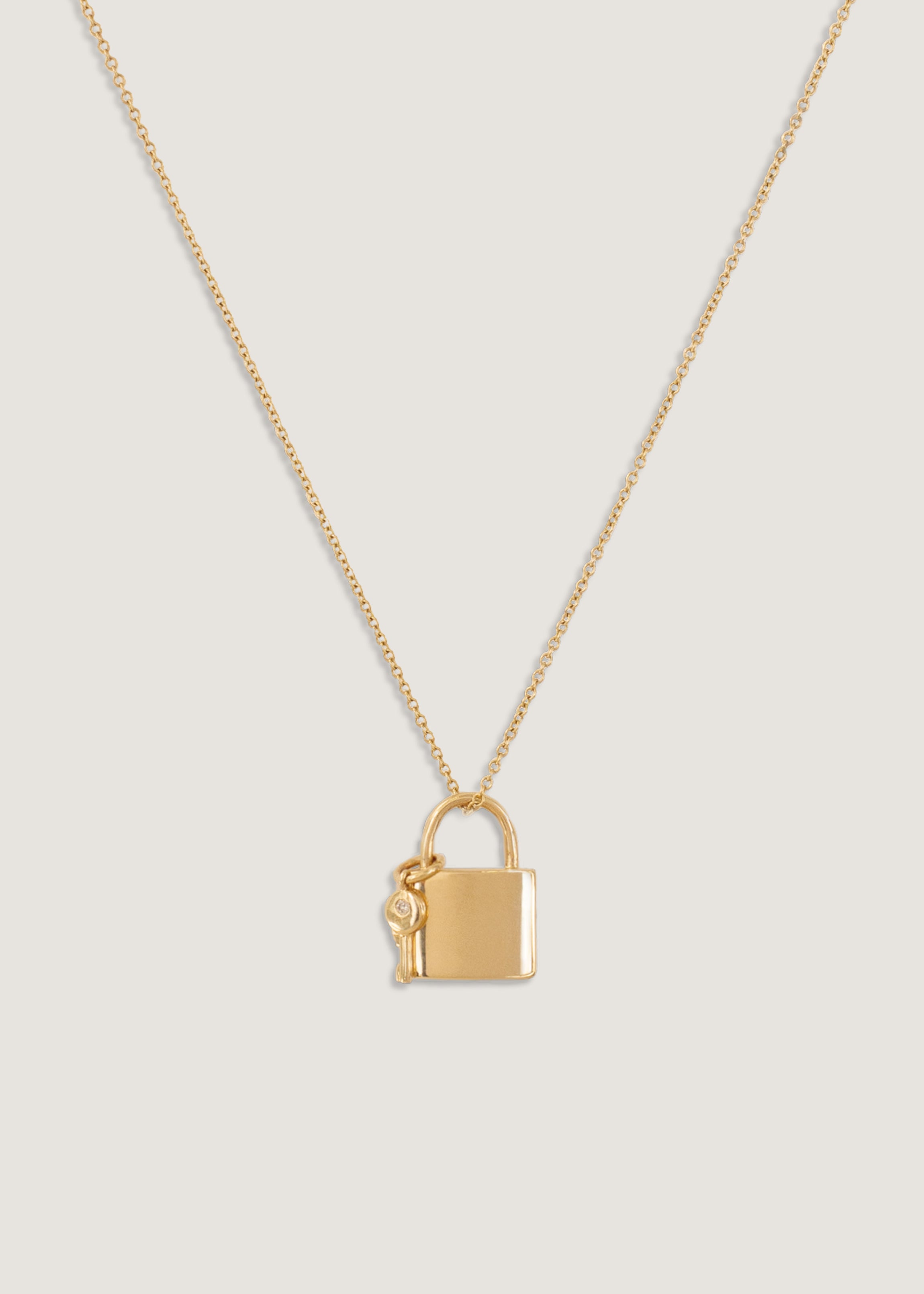 Anna Lock & Diamond Key Necklace