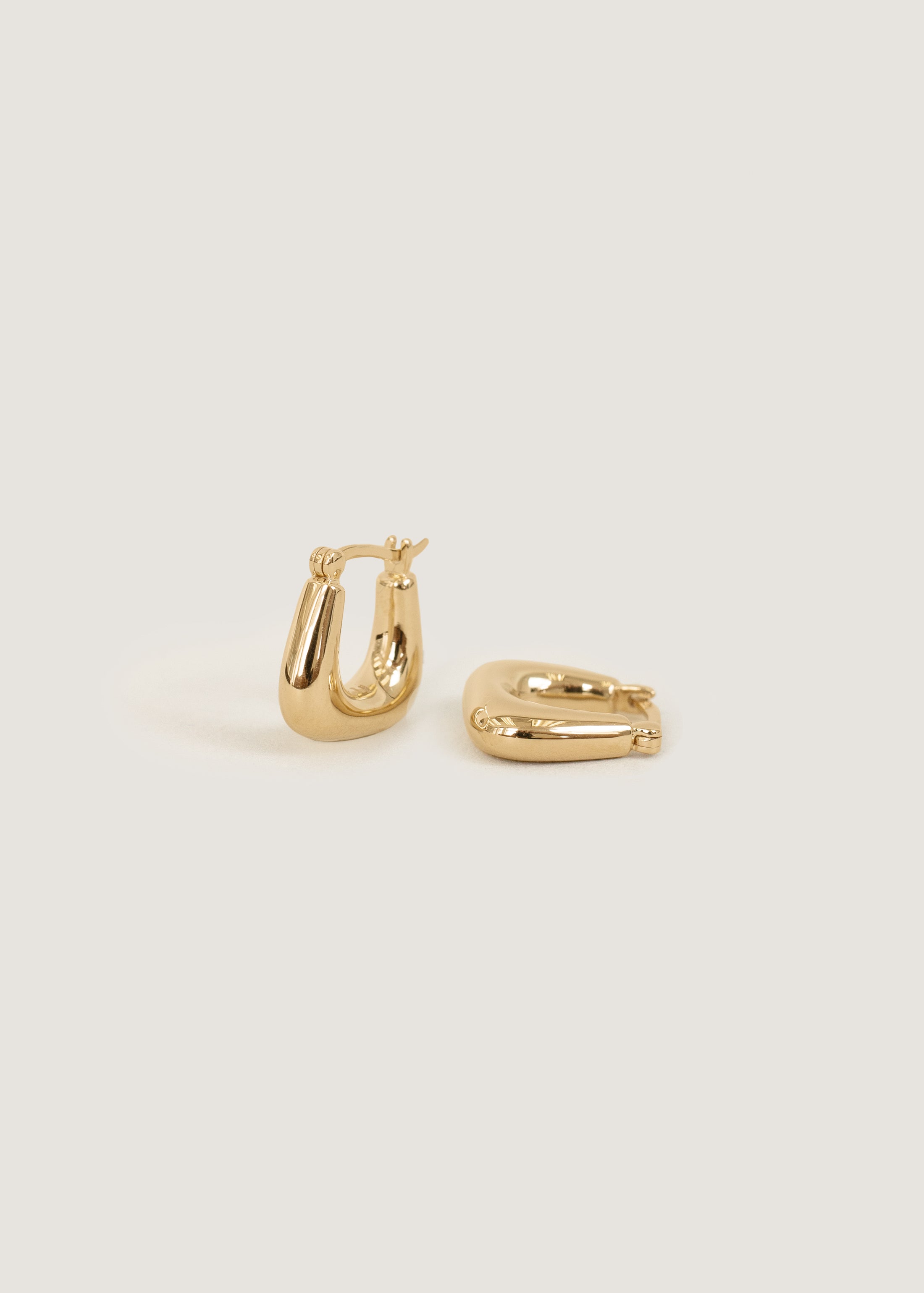 Gold horseshoe hoop earrings hotsell