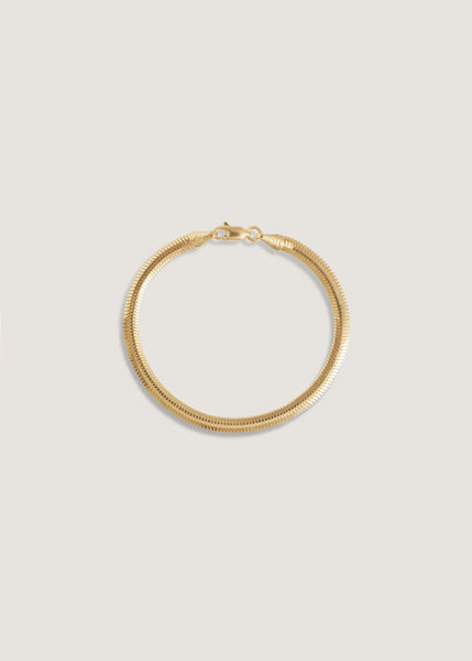 Kismet Herringbone Chain Bracelet 14k Yellow Gold - Kinn