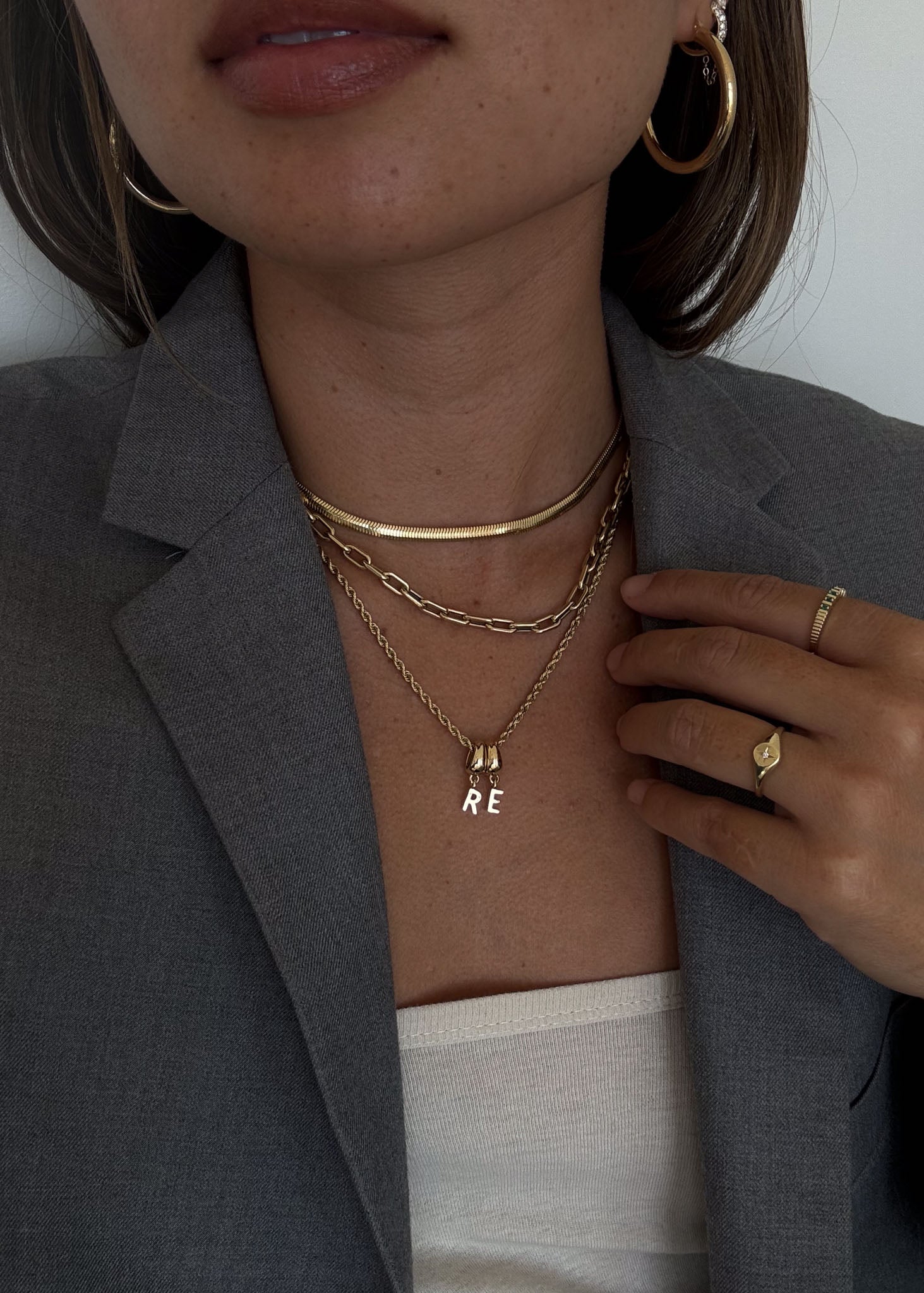 Kismet Herringbone Chain Necklace 14k Yellow Gold - Kinn