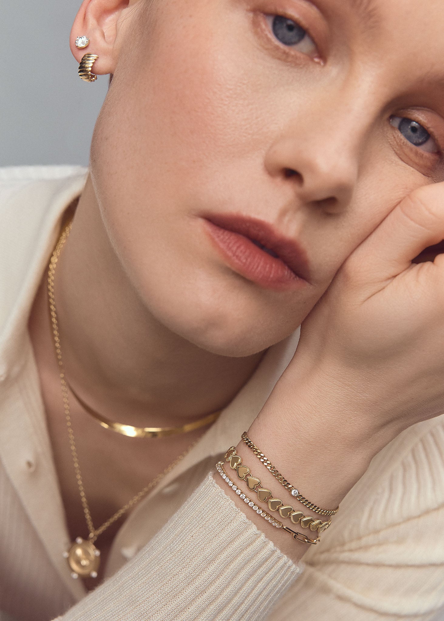 Coco Round Tennis Link Bracelet Diamond - Kinn