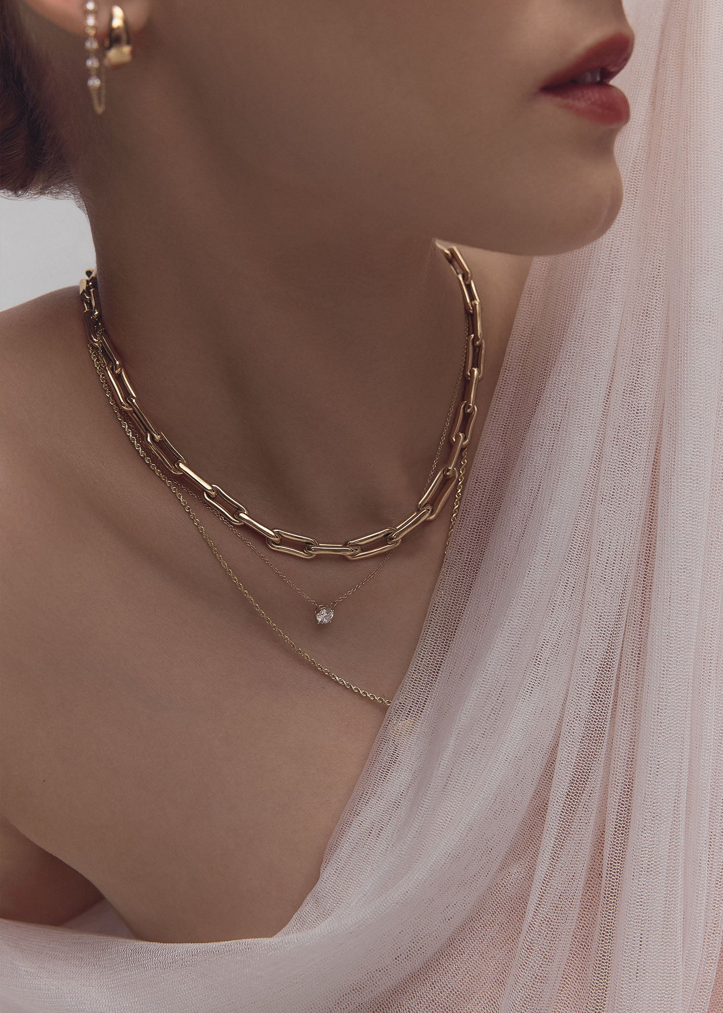 ネックレス・ペンダント ROMANTINUER SN189 Bold Link Chain Necklace Rome Bold Link Chain Necklace 14k Gold - Kinn