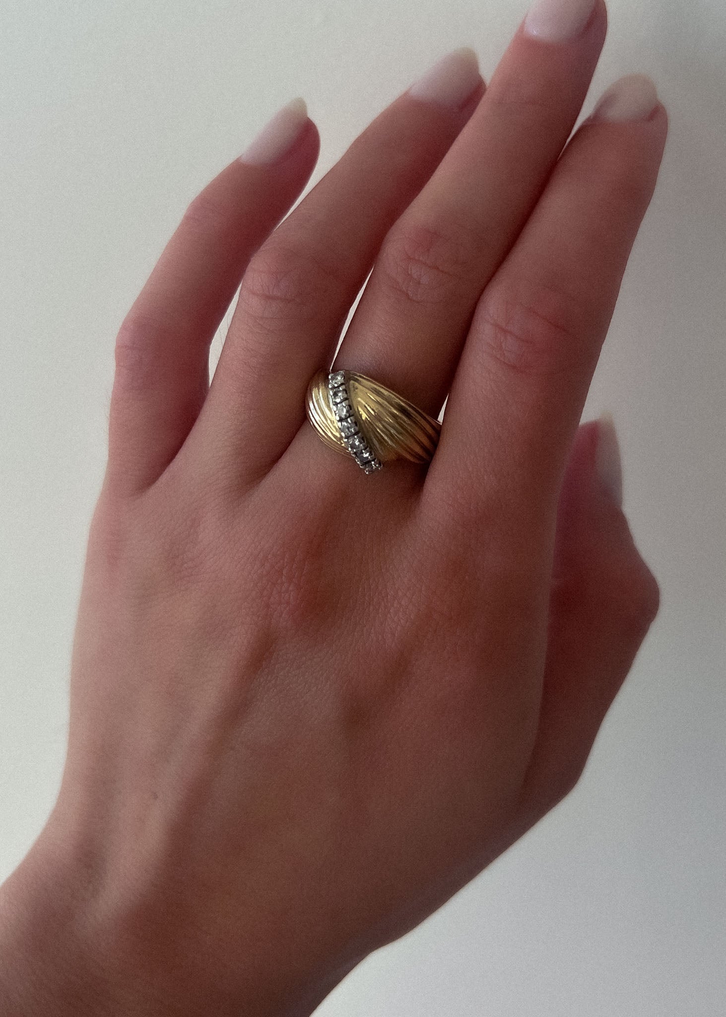 Vintage Seven Diamond Dome Ring
