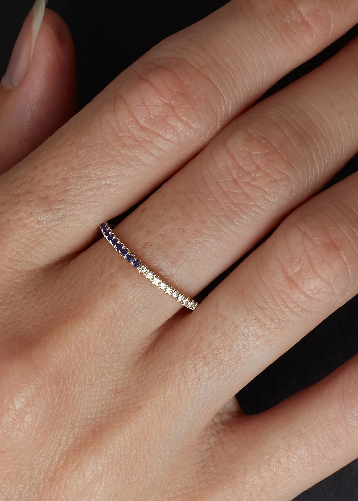 Two In One Pavé Ring June Alexandrite