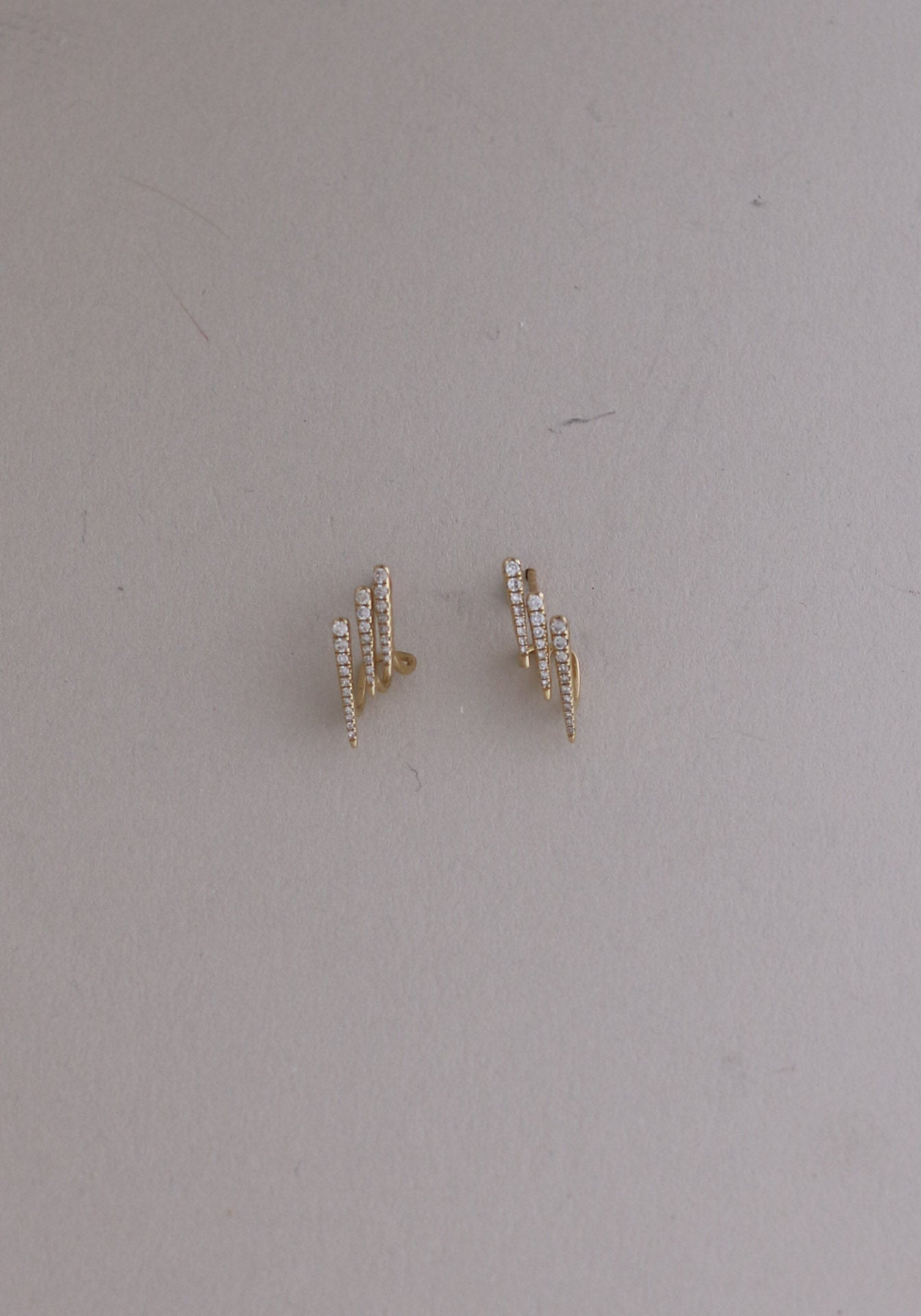 Archive 3 Line Diamond Earrings