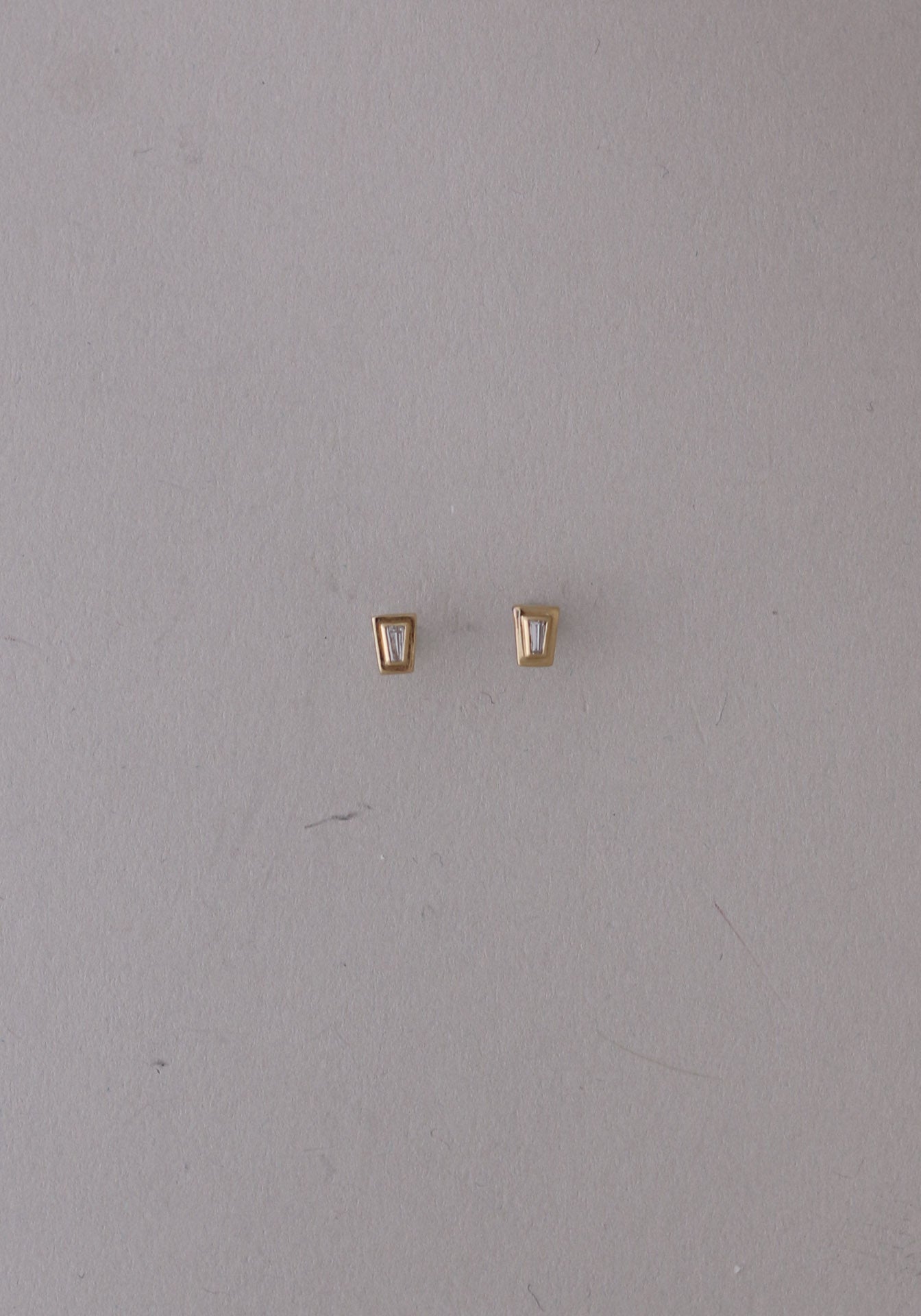 Archive Colette Baguette Stud Earrings Diamond