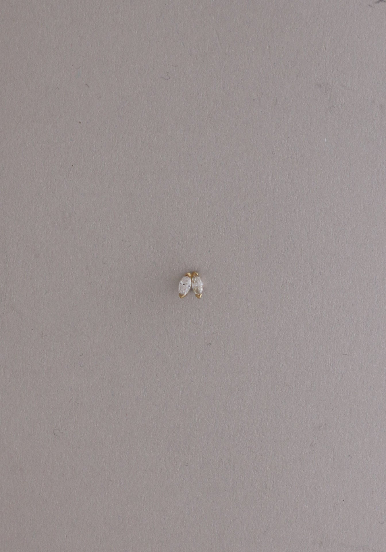 Archive Double Pear Earring - Single