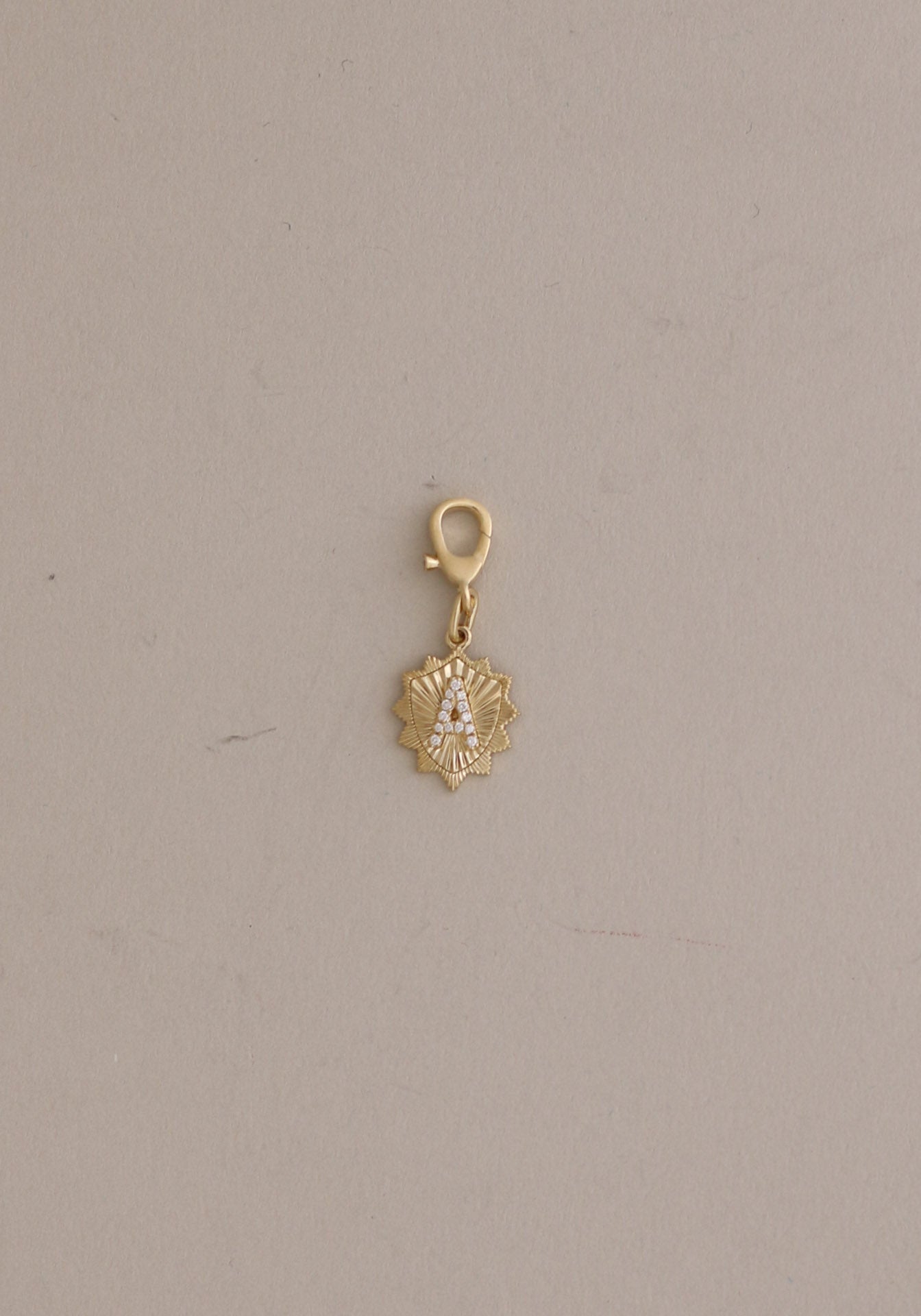 Archive Letter Shield Pendant Diamond