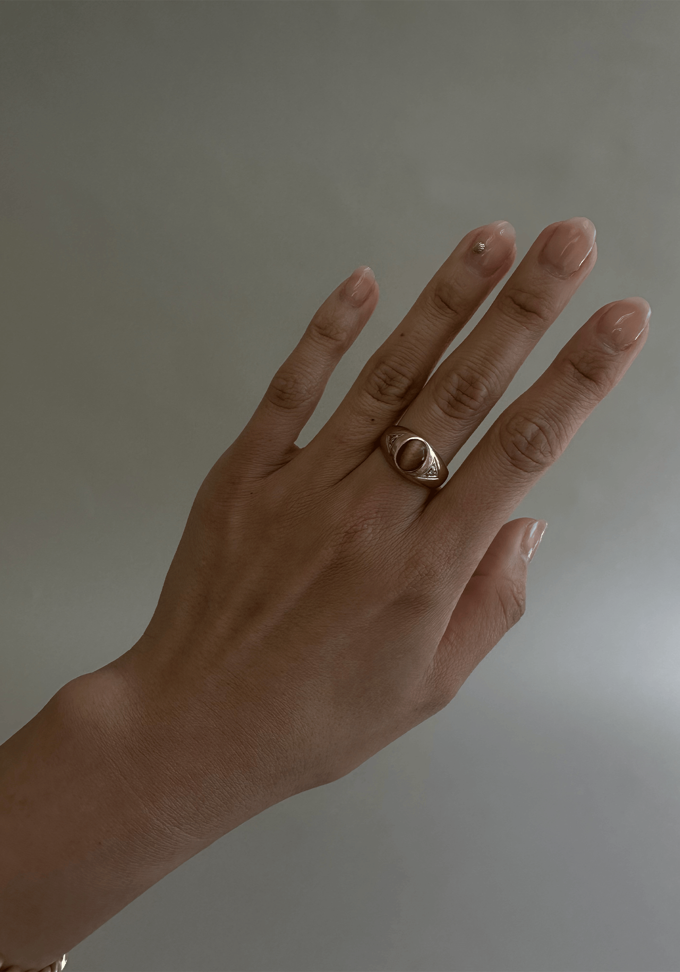 Vintage Tigers Eye 10k Signet Ring