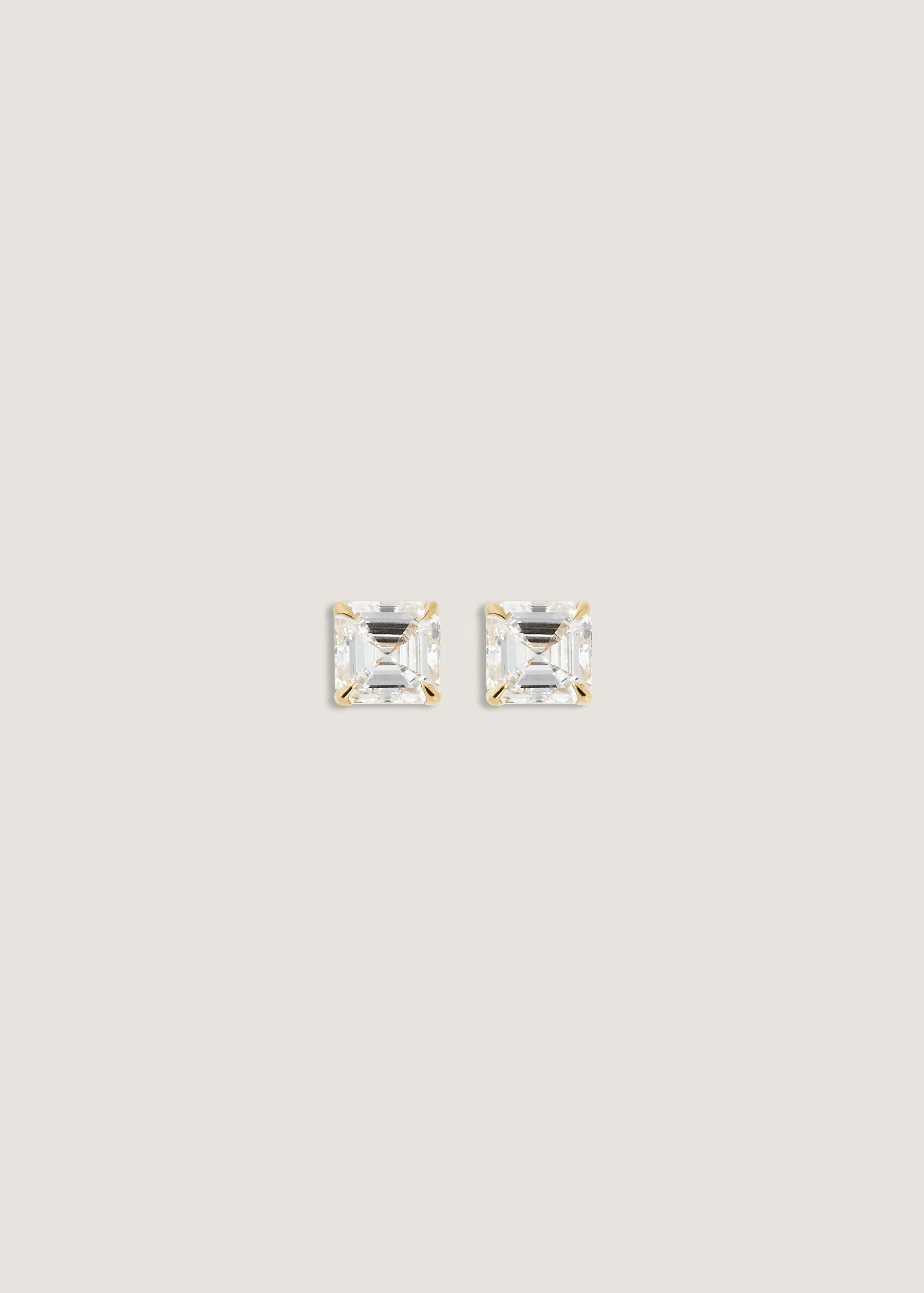 June Asscher Cut Stud Earrings Diamond