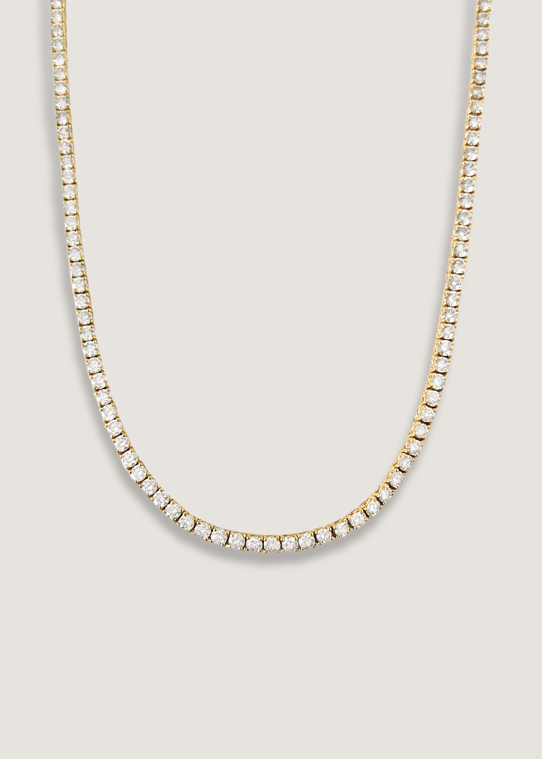 Diana Tennis Necklace Diamond 6.20ctw Yellow Gold