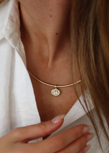 Colette Pendant Pear Diamond Necklace