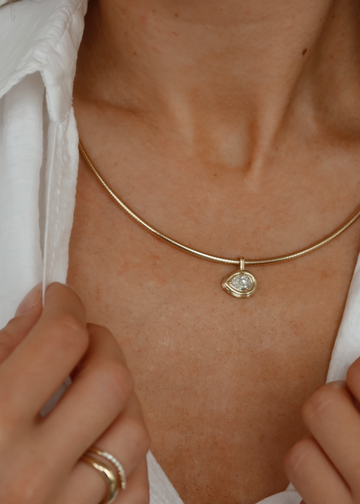 Colette Pendant Pear Diamond Necklace