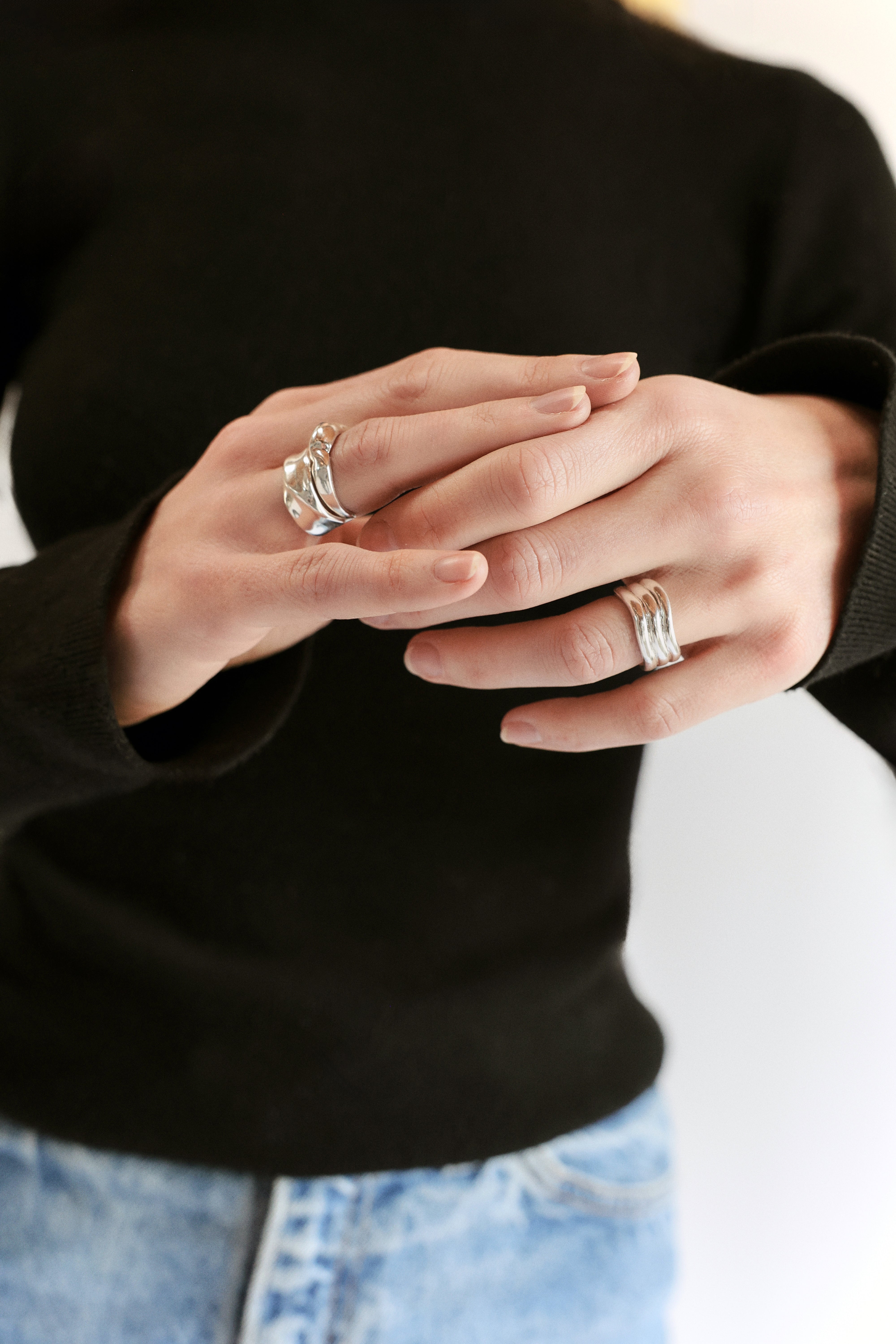 Seren Wavy Ear Cuff & Ring | Kinn Studio x Janessa Leoné