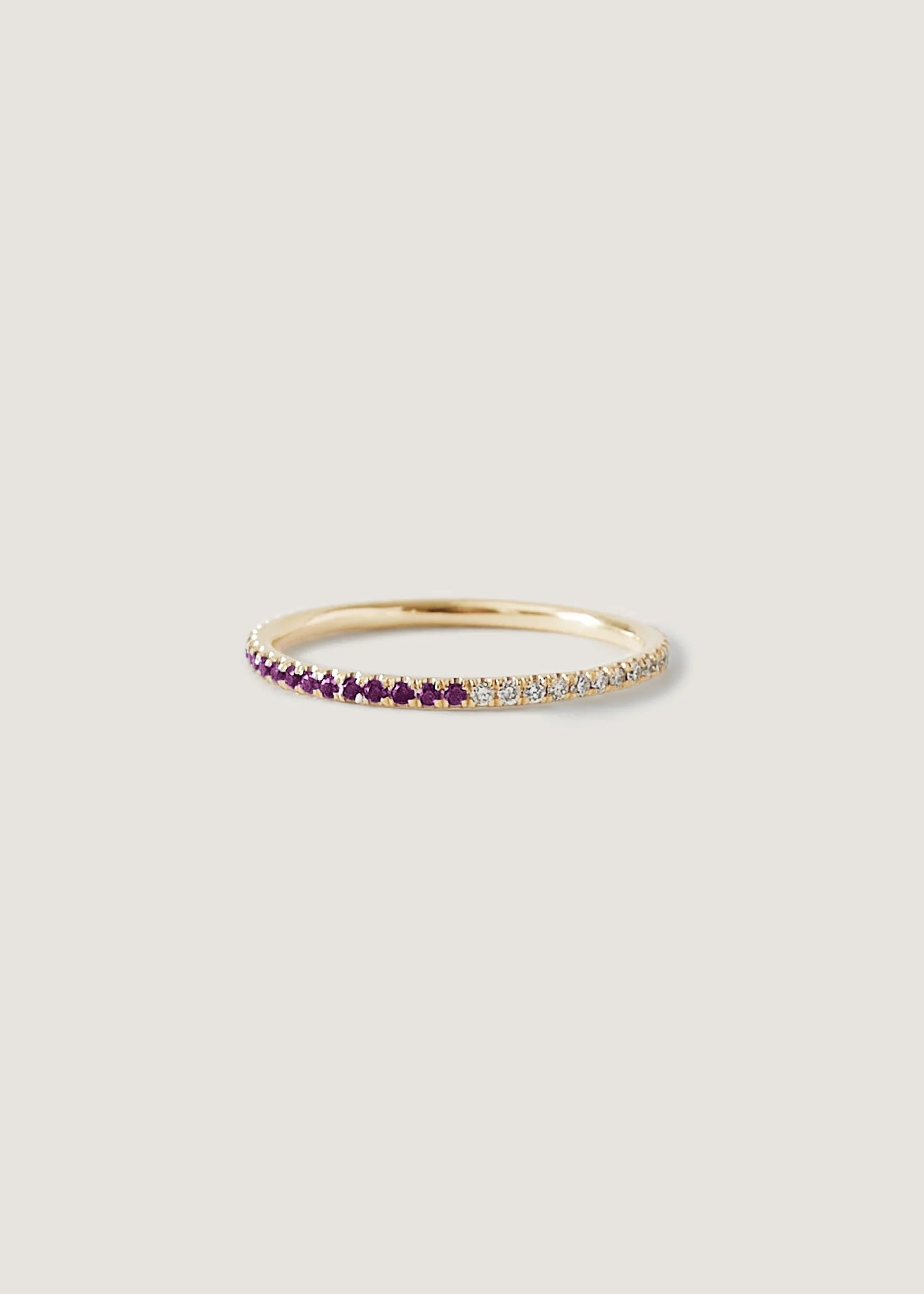 Two In One Pavé Ring February Amethyst