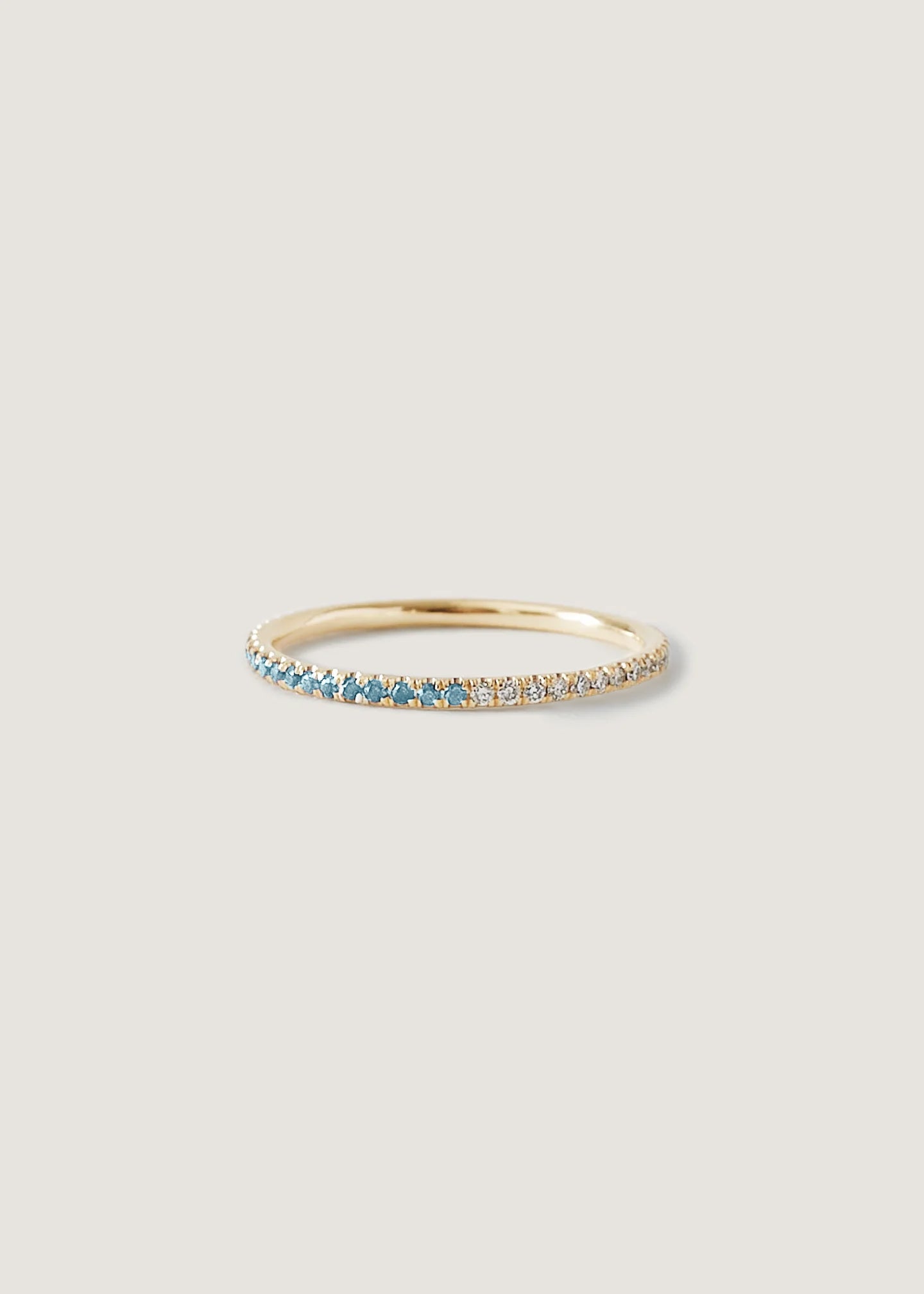 Two In One Pavé Ring March Aquamarine