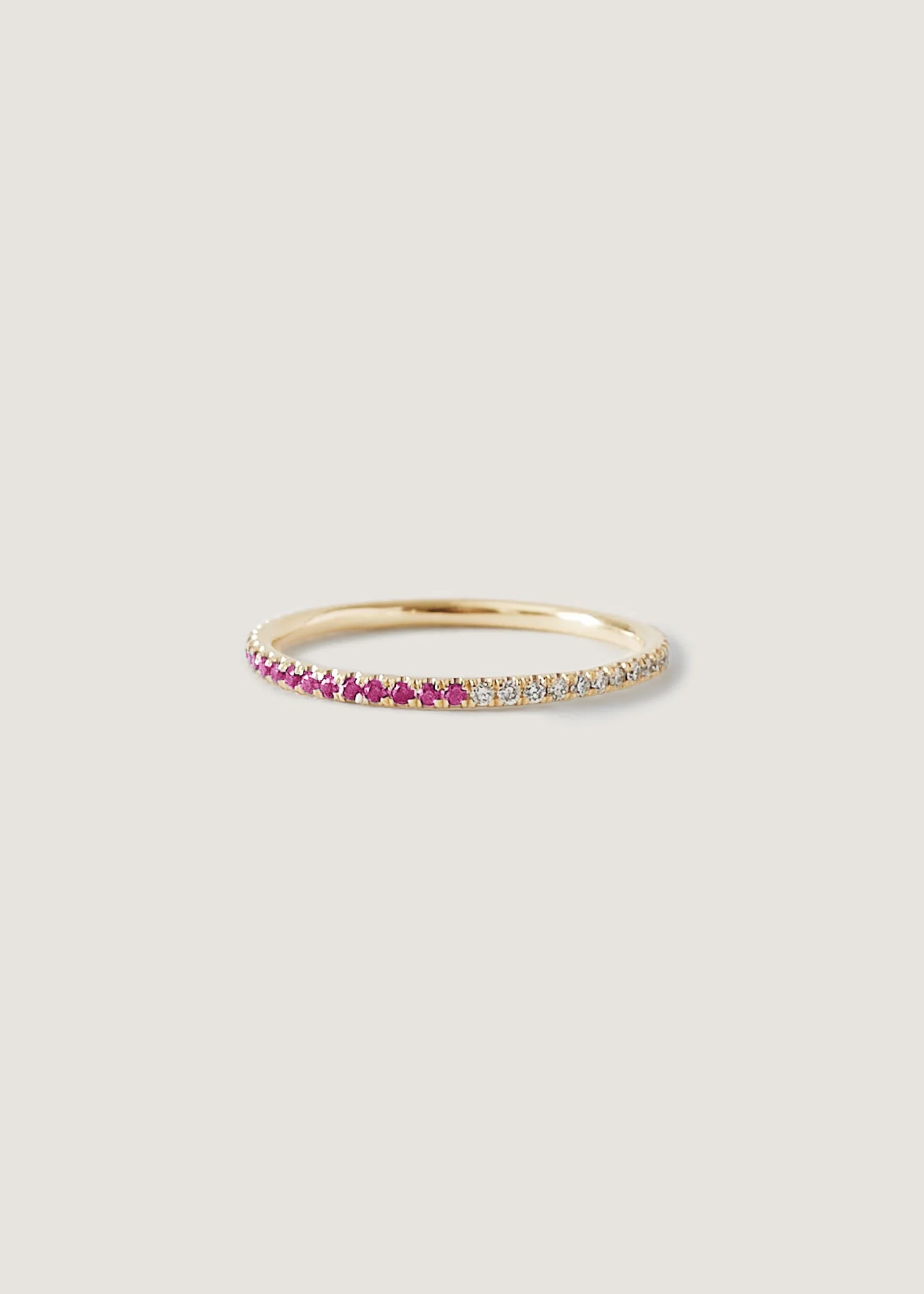 Two In One Pavé Ring October Pink Tourmaline