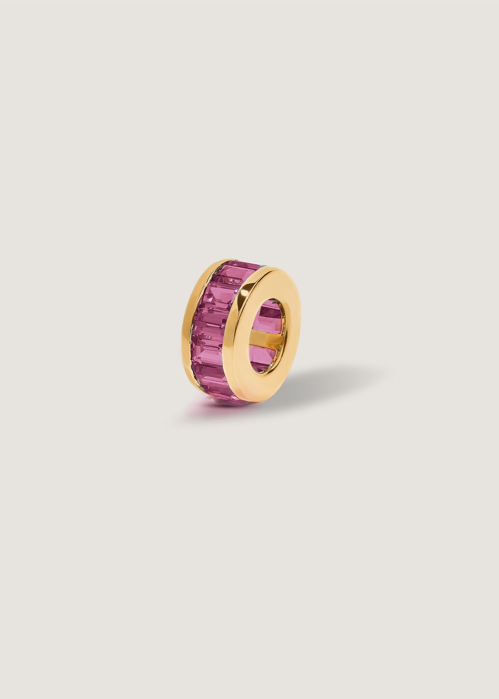 Milestone Baguette Birthstone Charm Alexandrite (Rhodolite)